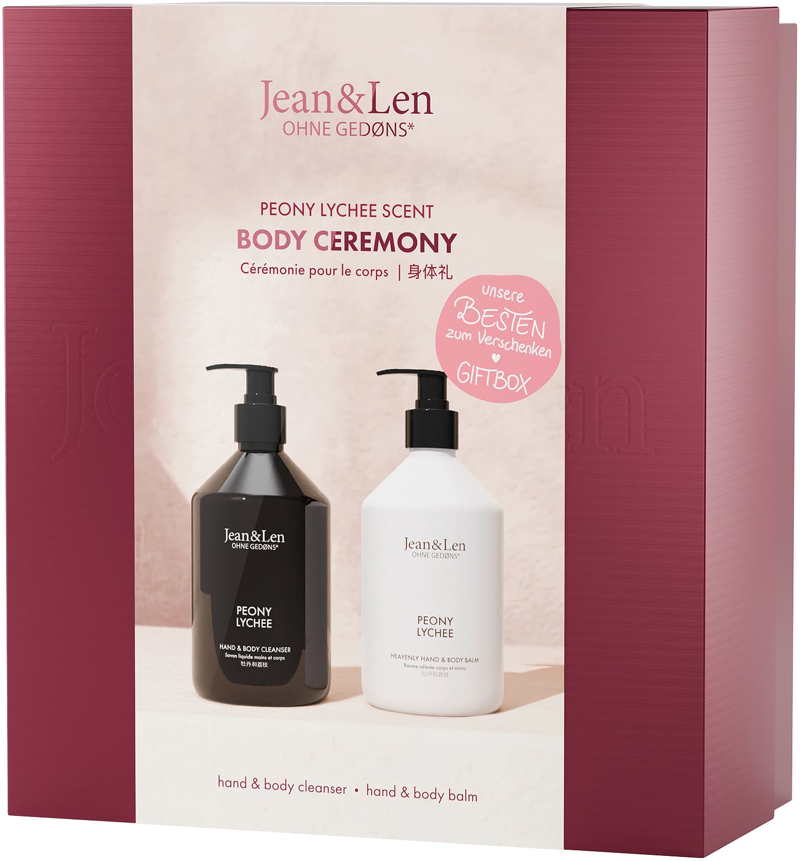 Jean&Len Body Ceremony Giftbox Peony/Lychee Geschenkpackung