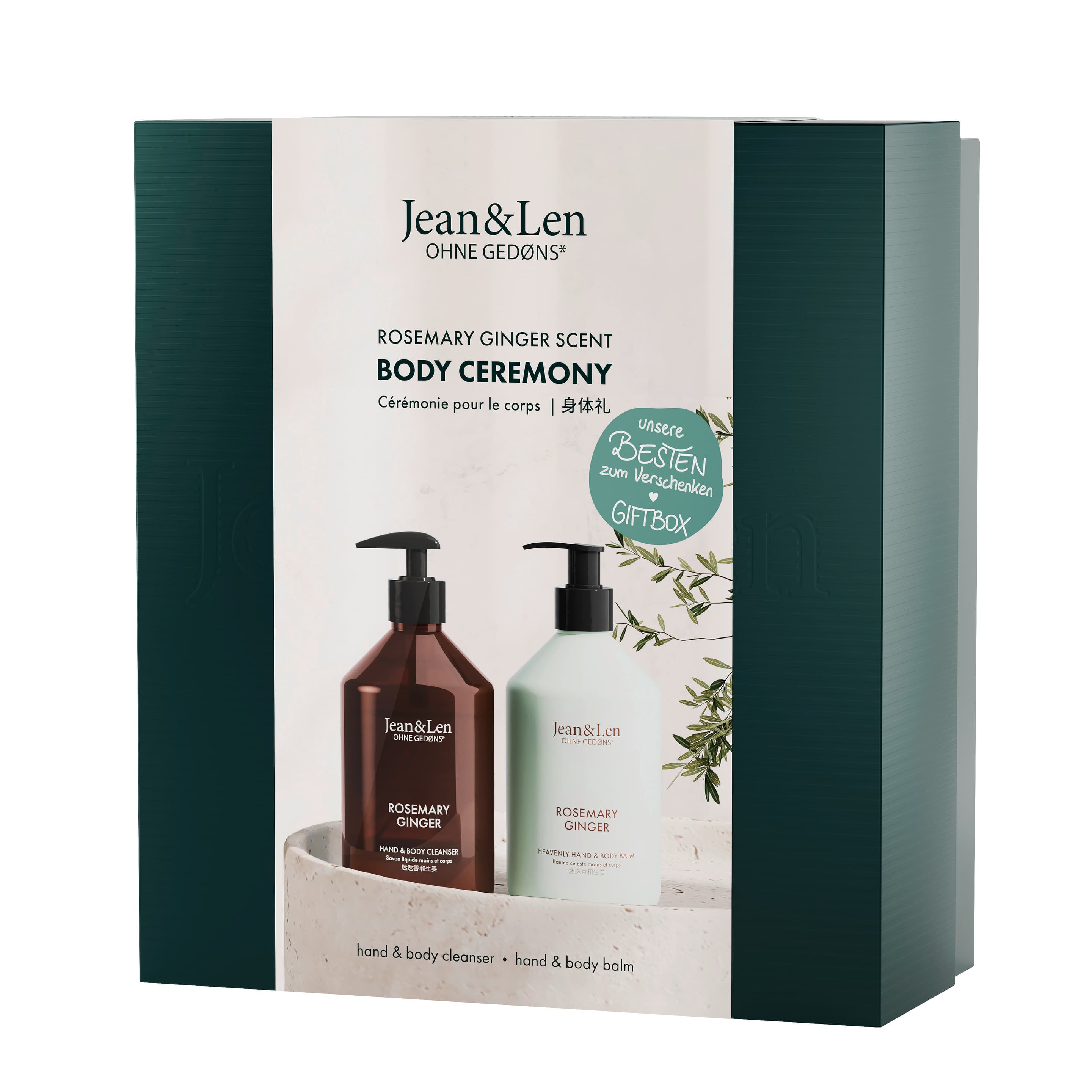 Jean&Len Body Ceremony Giftbox Rosemary/Ginger Geschenkpackung