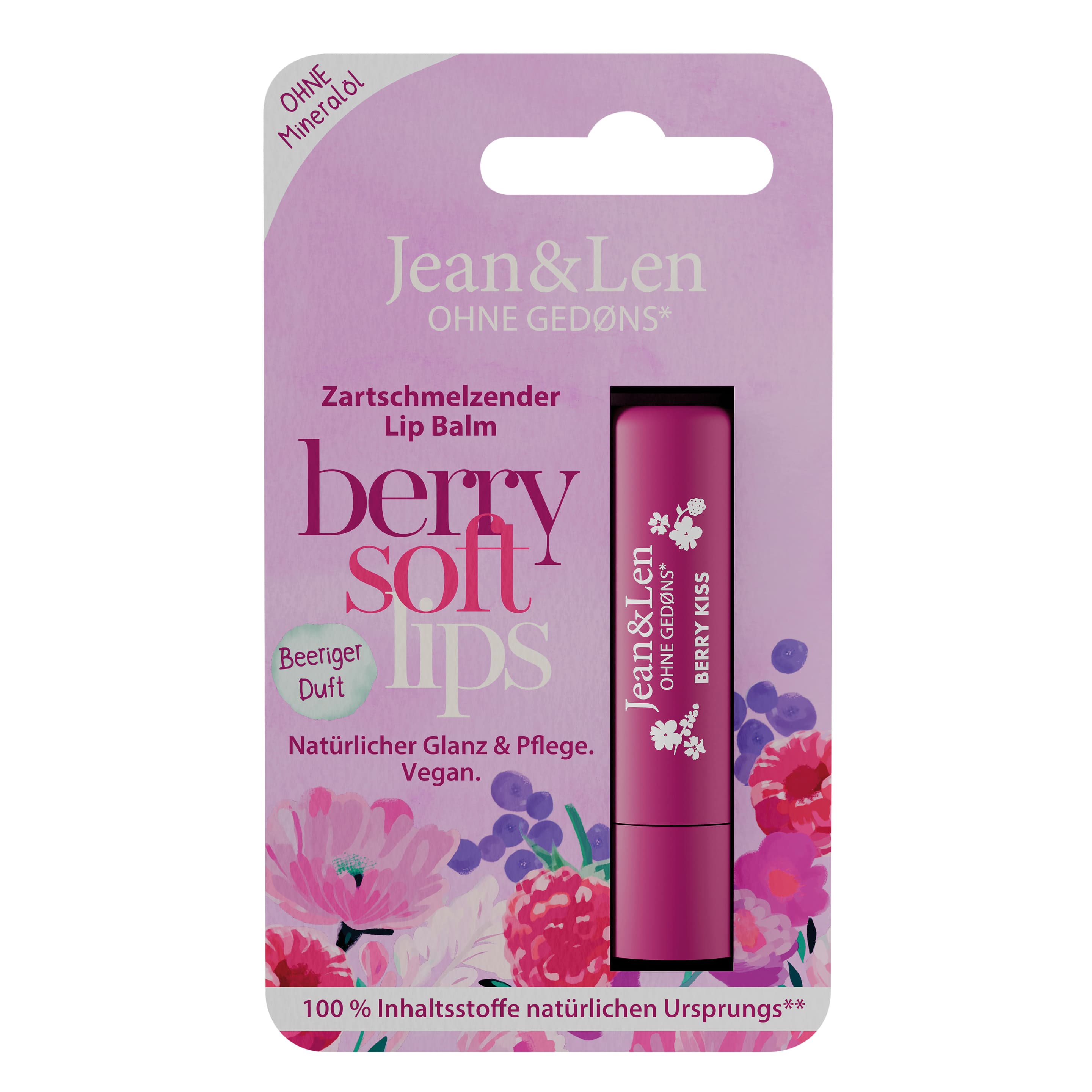 Jean&Len Lip Balm Berry Soft Lips Beere