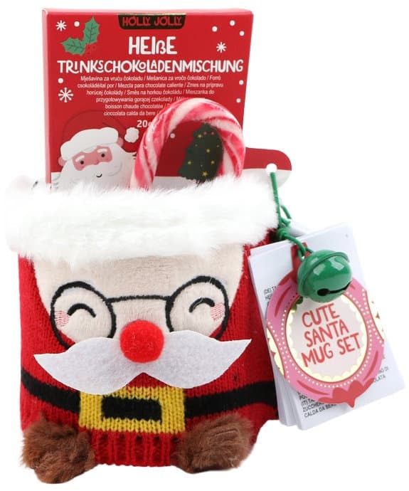 DOLCE VITA GIFTS Tasse & Trinkschokoladenmischung Weihnachtsmann Geschenkpackung