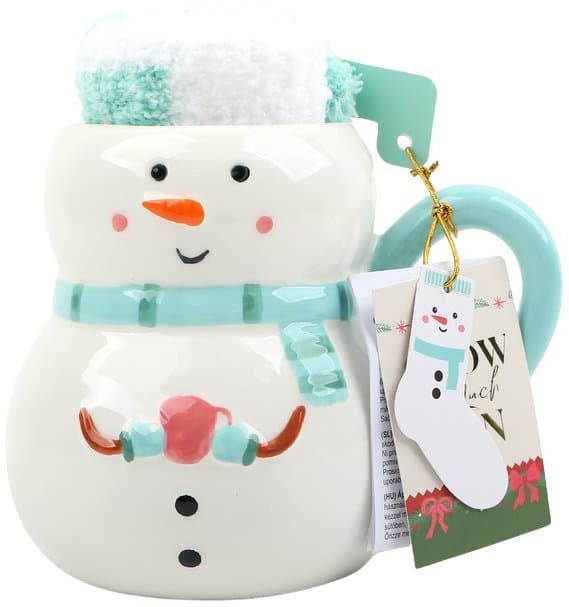 DOLCE VITA GIFTS Tasse & Socken Snowman Geschenkpackung