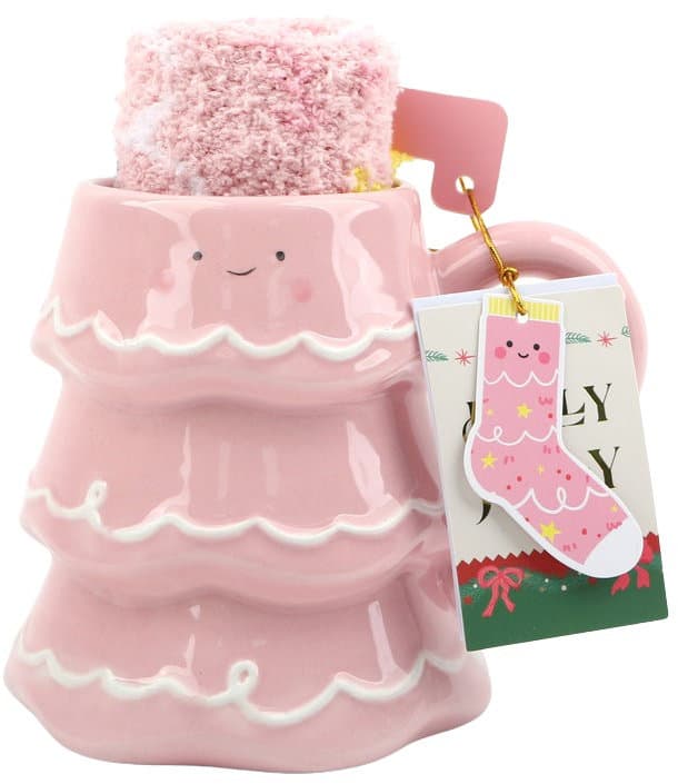 DOLCE VITA GIFTS Tasse & Socken Pinktree Geschenkpackung