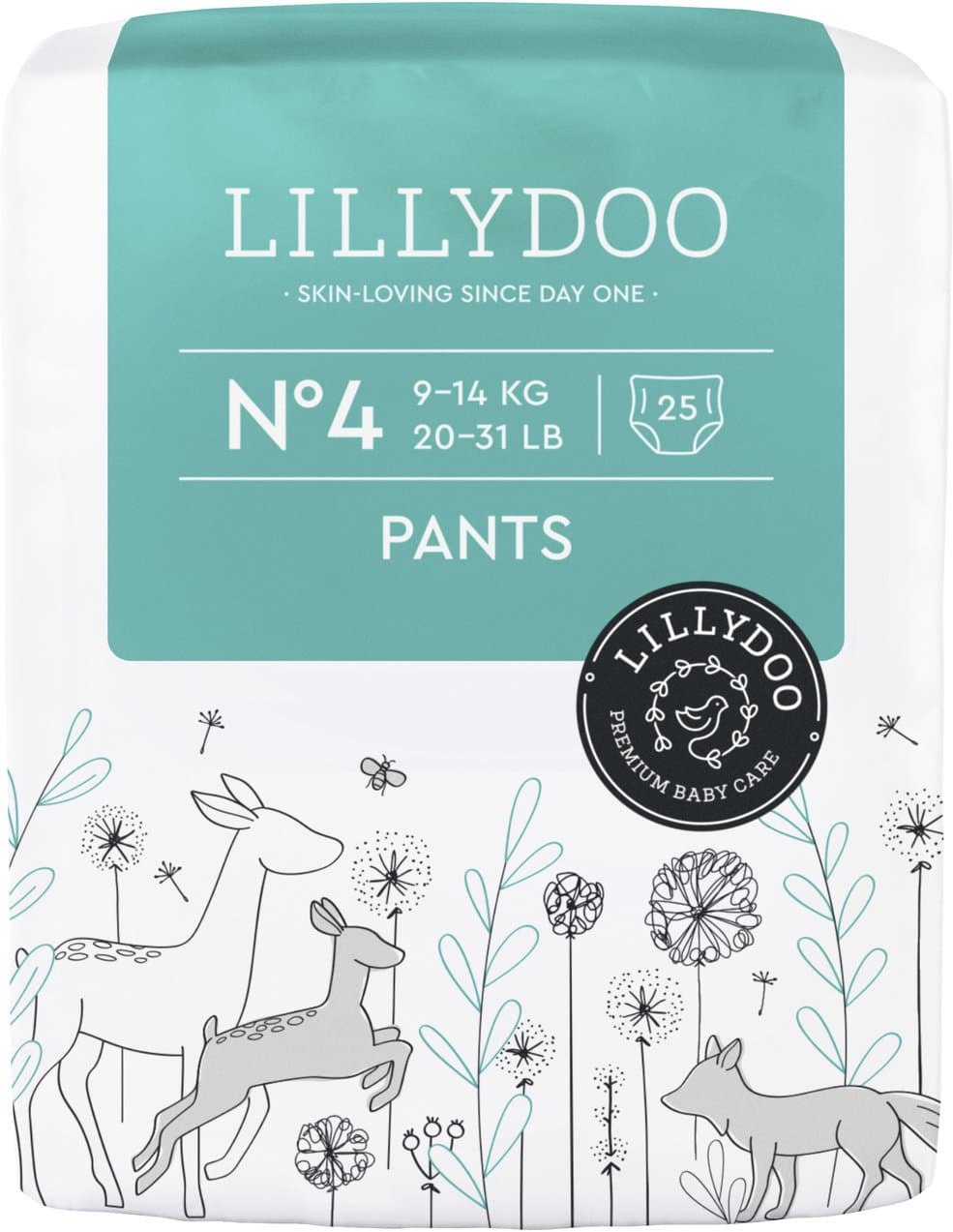 LILLYDOO Hautfreundliche Pants, Größe 4 (9-14kg)