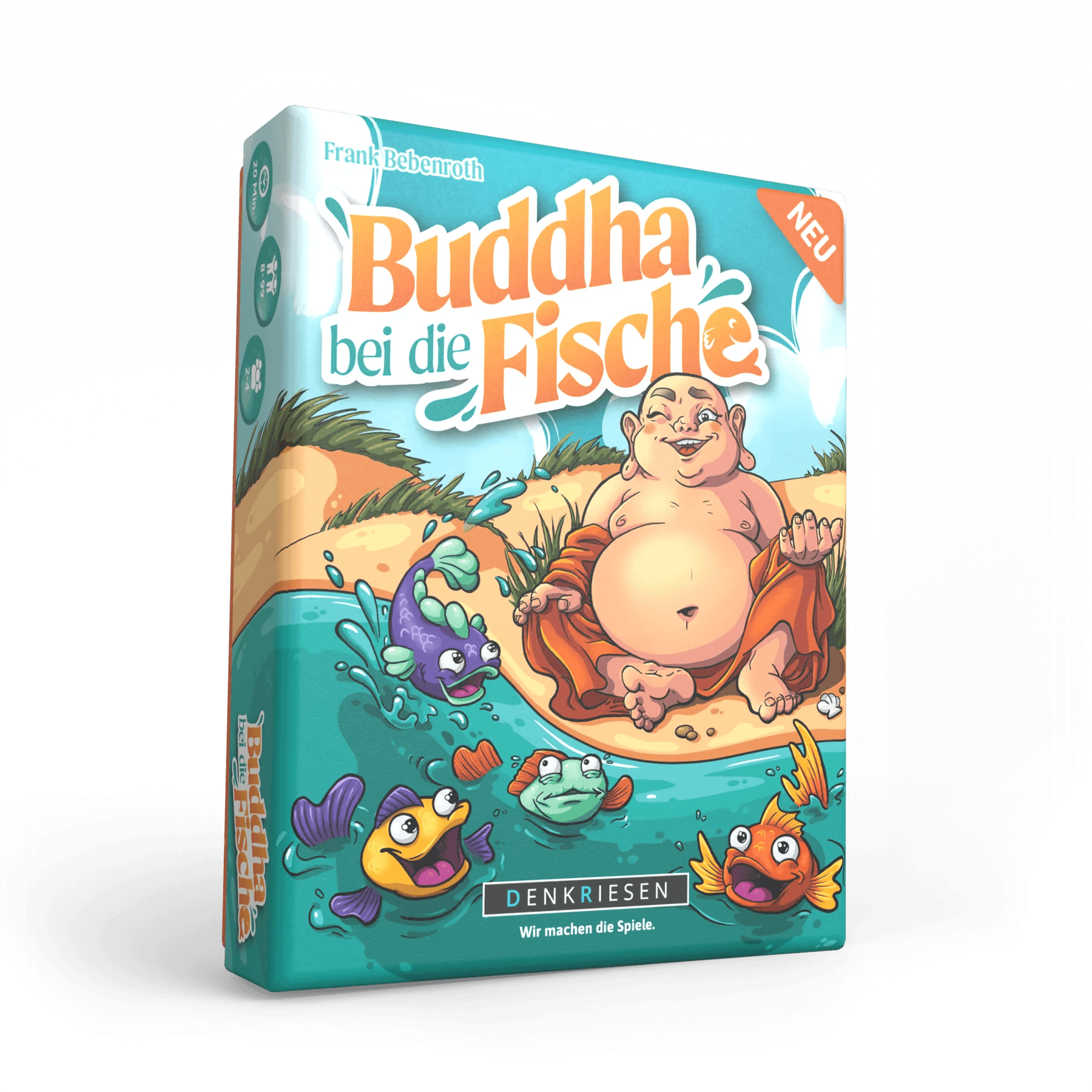 Denkriesen - Buddha bei die Fische Partyspiel – Lustiges Kartenspiel für Erwachsene, witziges Gesellschaftsspiel für Gruppen