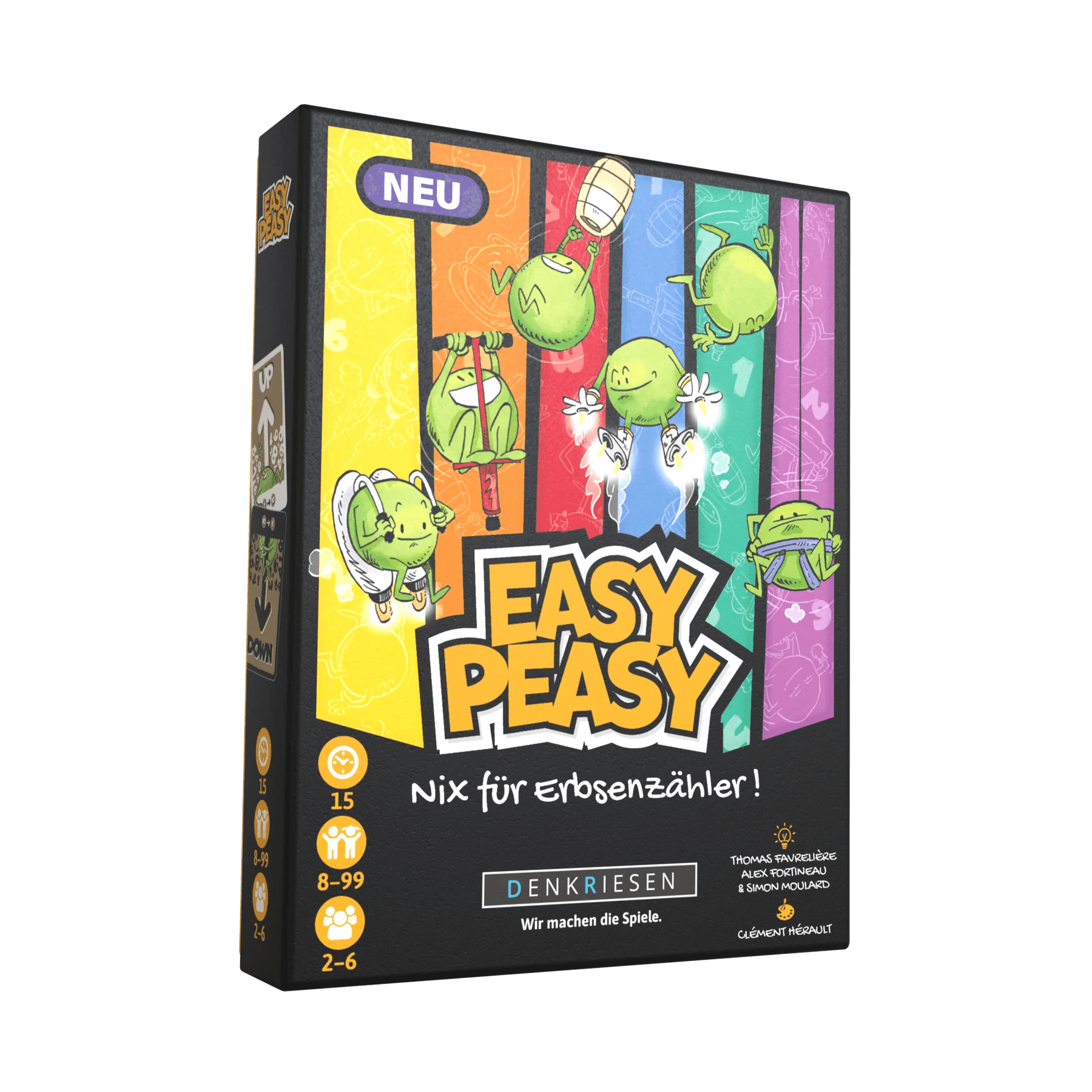 Denkriesen Easy Peasy – schnelles Kartenspiel für 2–6 Spieler ab 8 Jahren