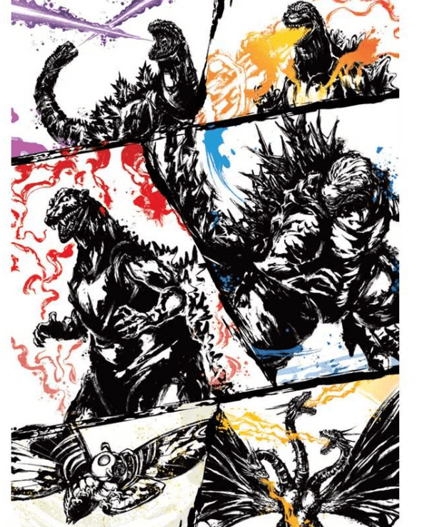 Godzilla Card Game Sleeve & Card Set Ink-Brushed Monster Rampage – Kartenhüllen mit exklusiver Promo-Karte
