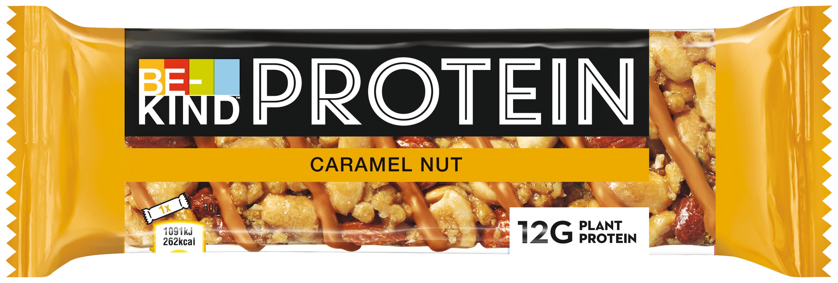 BE-KIND® Proteínová Tyčinka s karamelom a orieškami