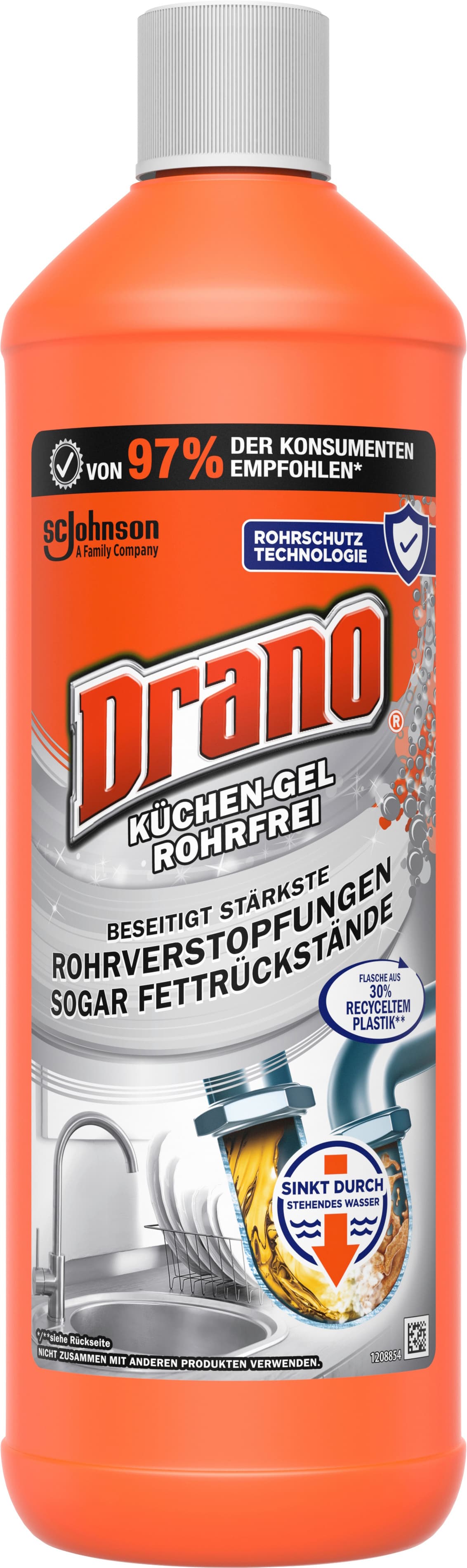 Drano Küchen-Gel Rohrfrei Abflussreiniger