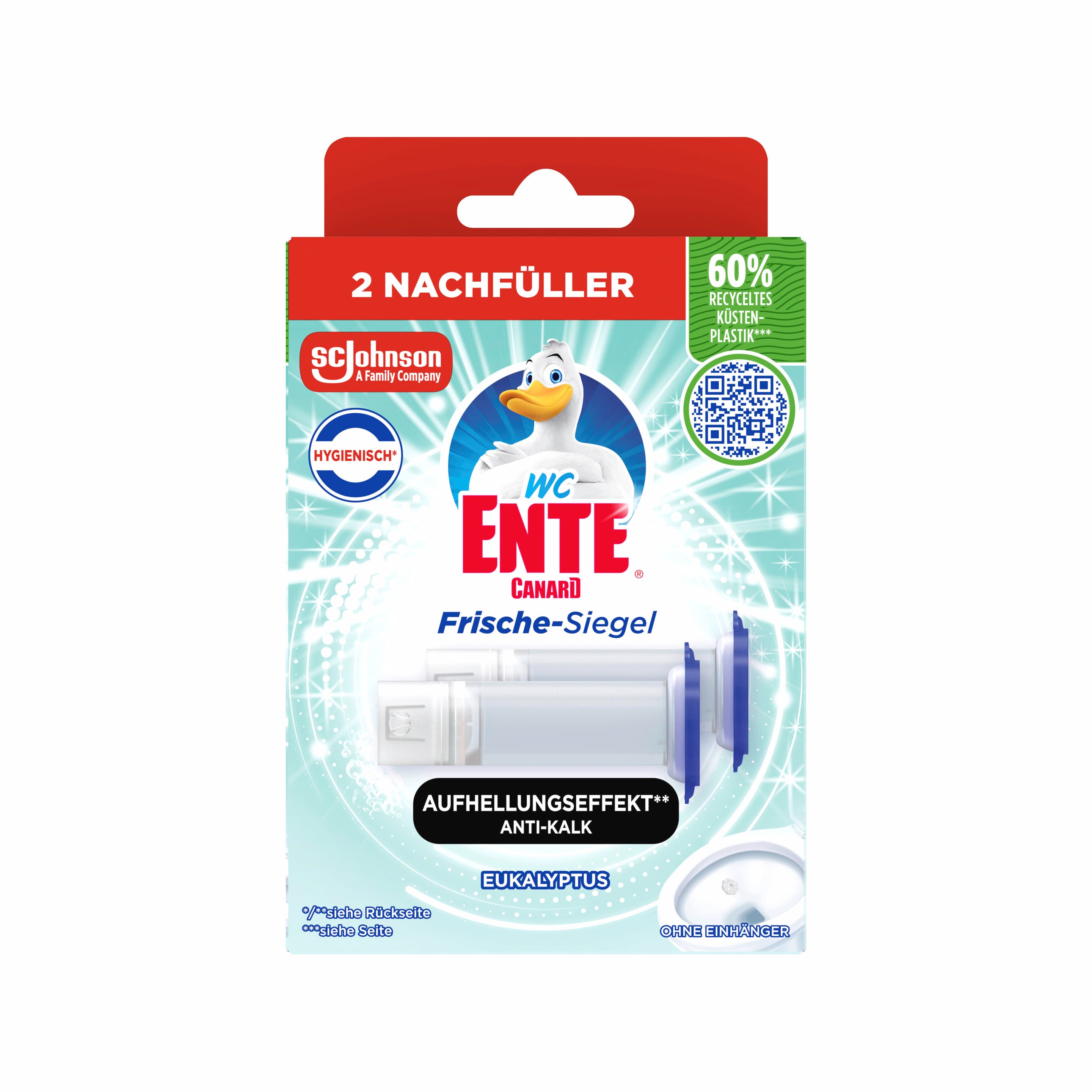 WC-Ente Frische-Siegel mit Bleichkraft Eukalyptus Nachfüllung