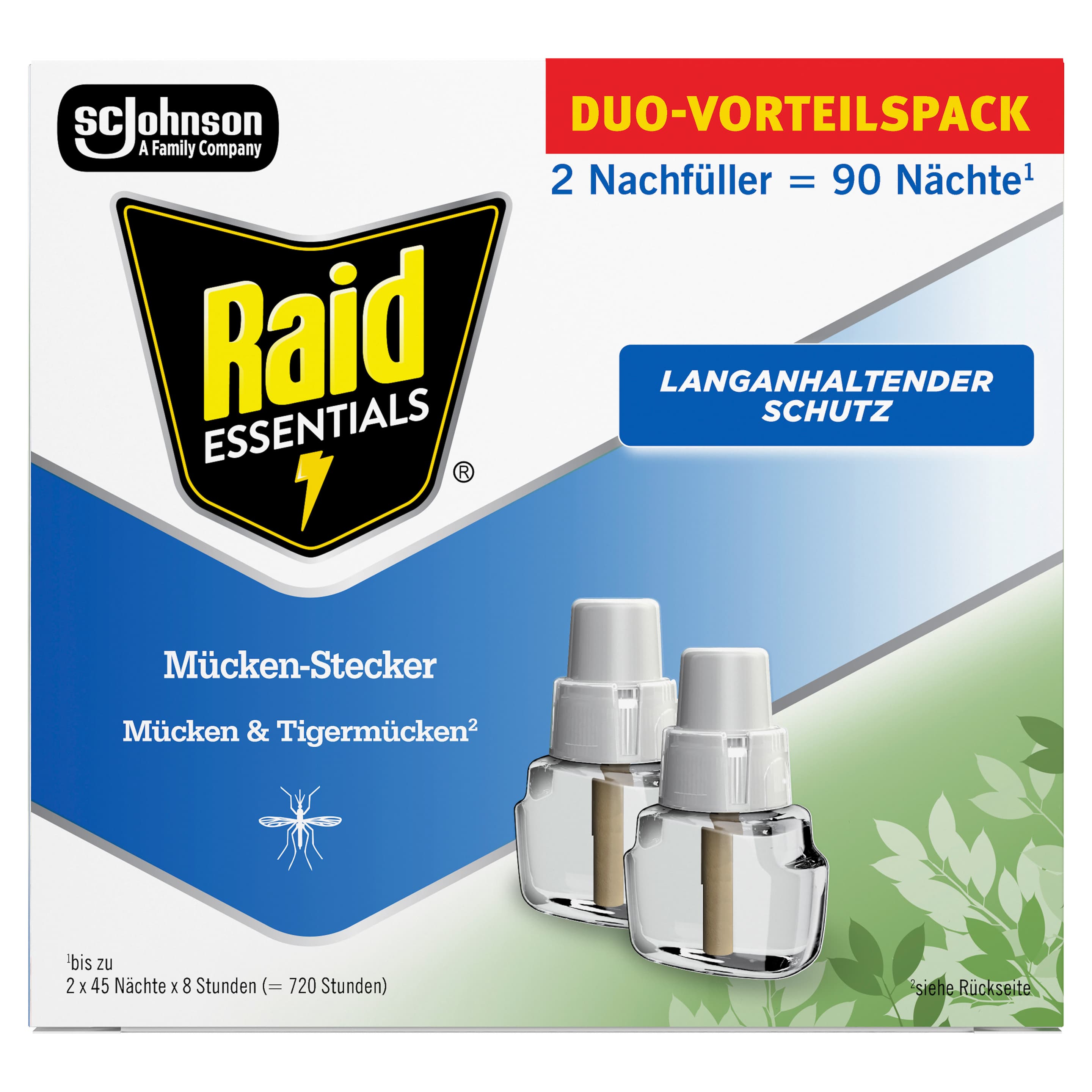 Raid Essentials Mücken-Stecker Nachfüller Doppelpack