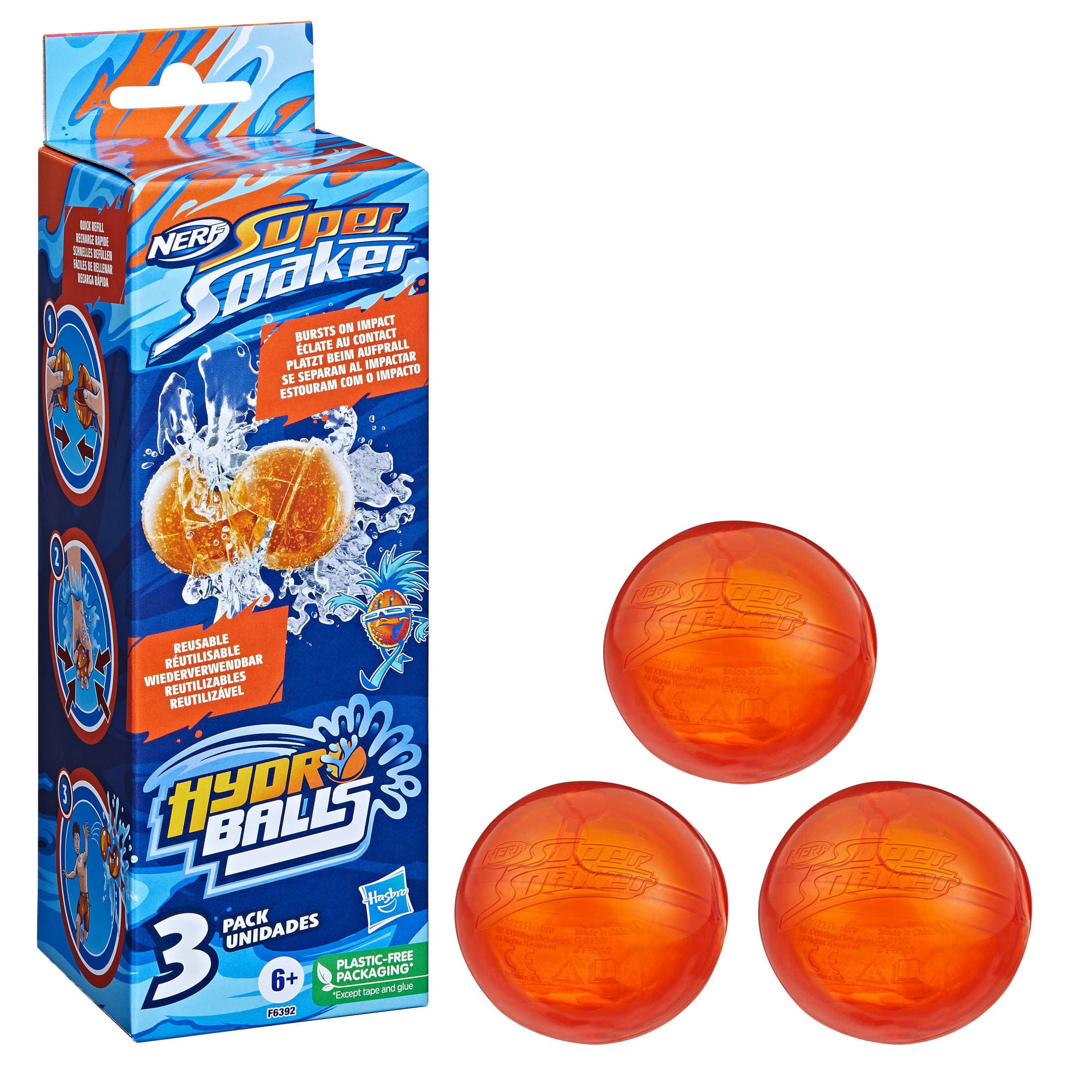 Hasbro - Nerf Super Soaker Hydro Balls 3er-Pack