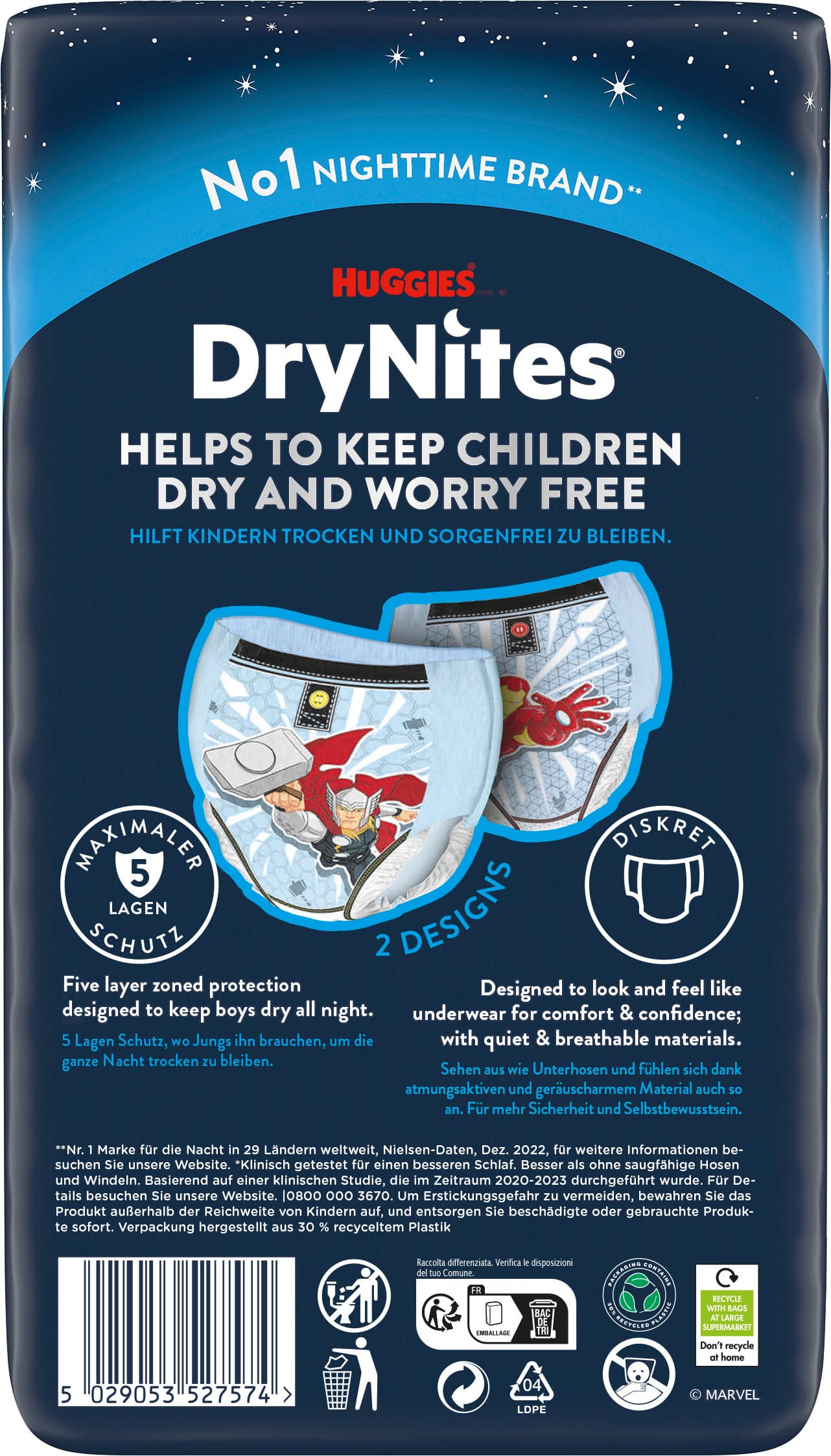 Huggies DryNites Boy 4-7 yrs.