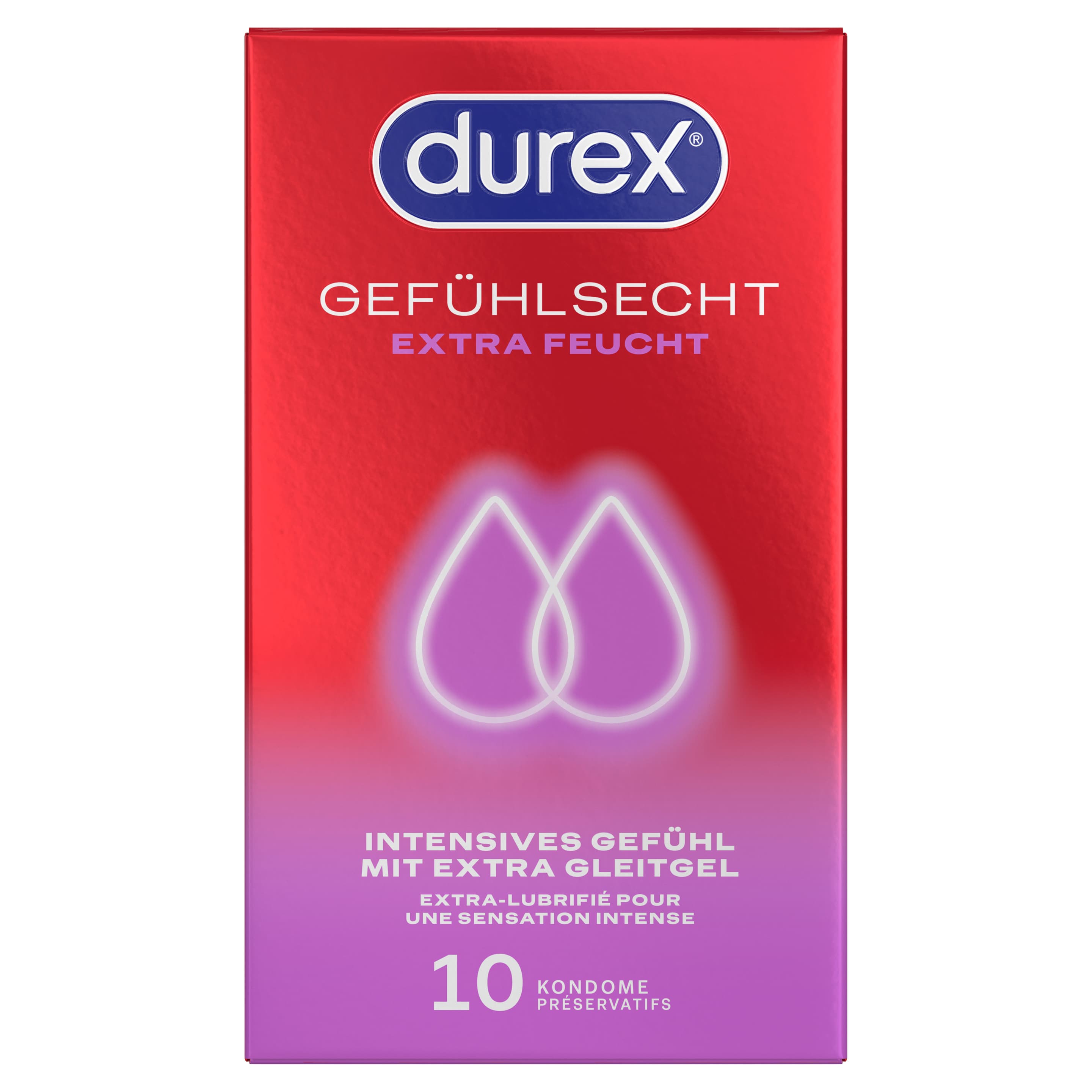 Durex Gefühlsecht Extra Feucht Kondome 10er