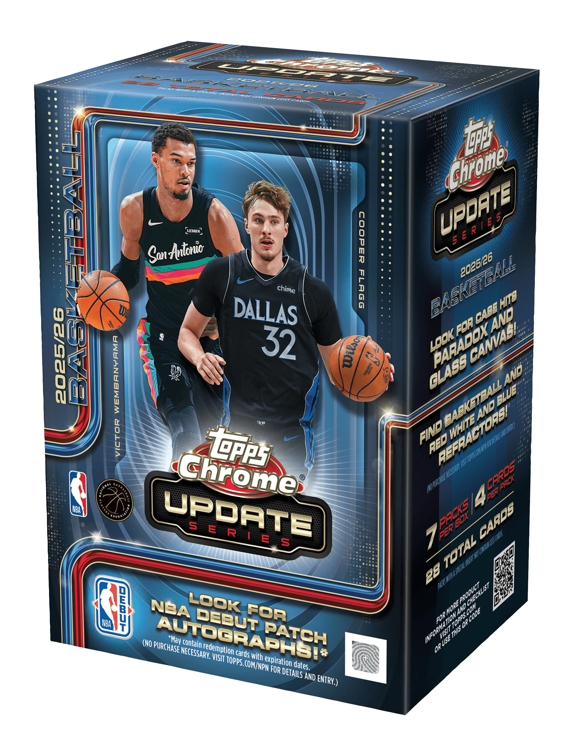 Topps Chrome Updates Basketball 2025/26 Blaster Box Trading Cards