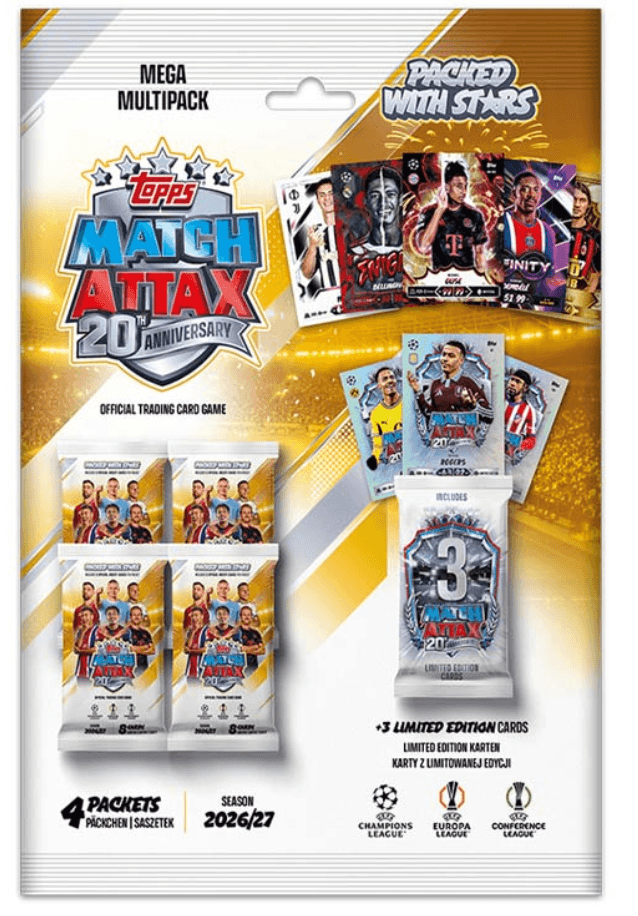 Topps Match Attax UEFA Club Competitions 2026/27 Mega Multipack mit 35 Sammelkarten