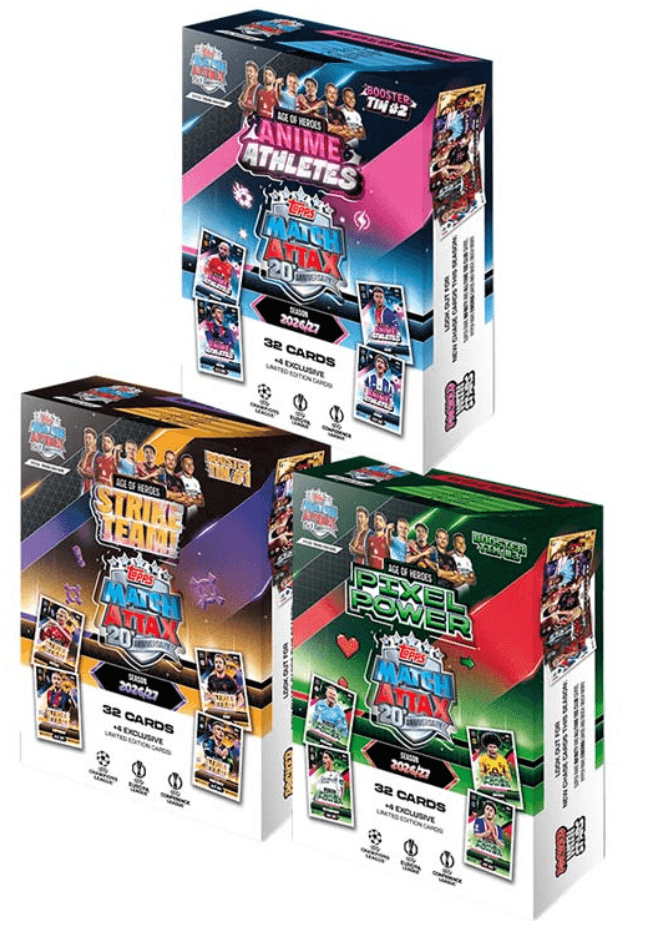 Topps Match Attax UEFA Club Competitions 2026/27 Mini Tin mit 36 Karten & Limited Editions 1 Stück, sortiert