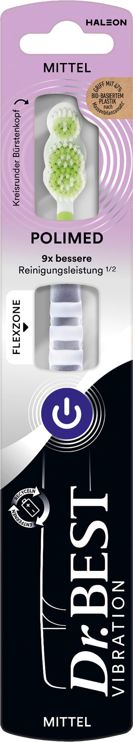 Dr.BEST Vibration Polimed Zahnbürste mittel