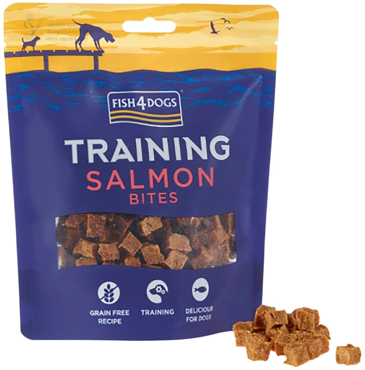 FISH4DOGS Hundesnack Training Lachs Bissen