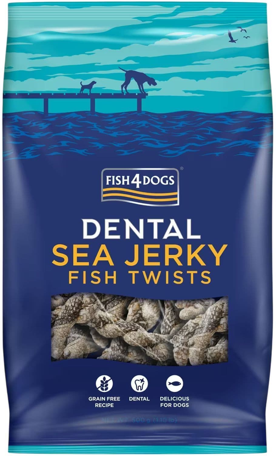 FISH4DOGS Hundesnack Dental Sea Jerky Fish Twists
