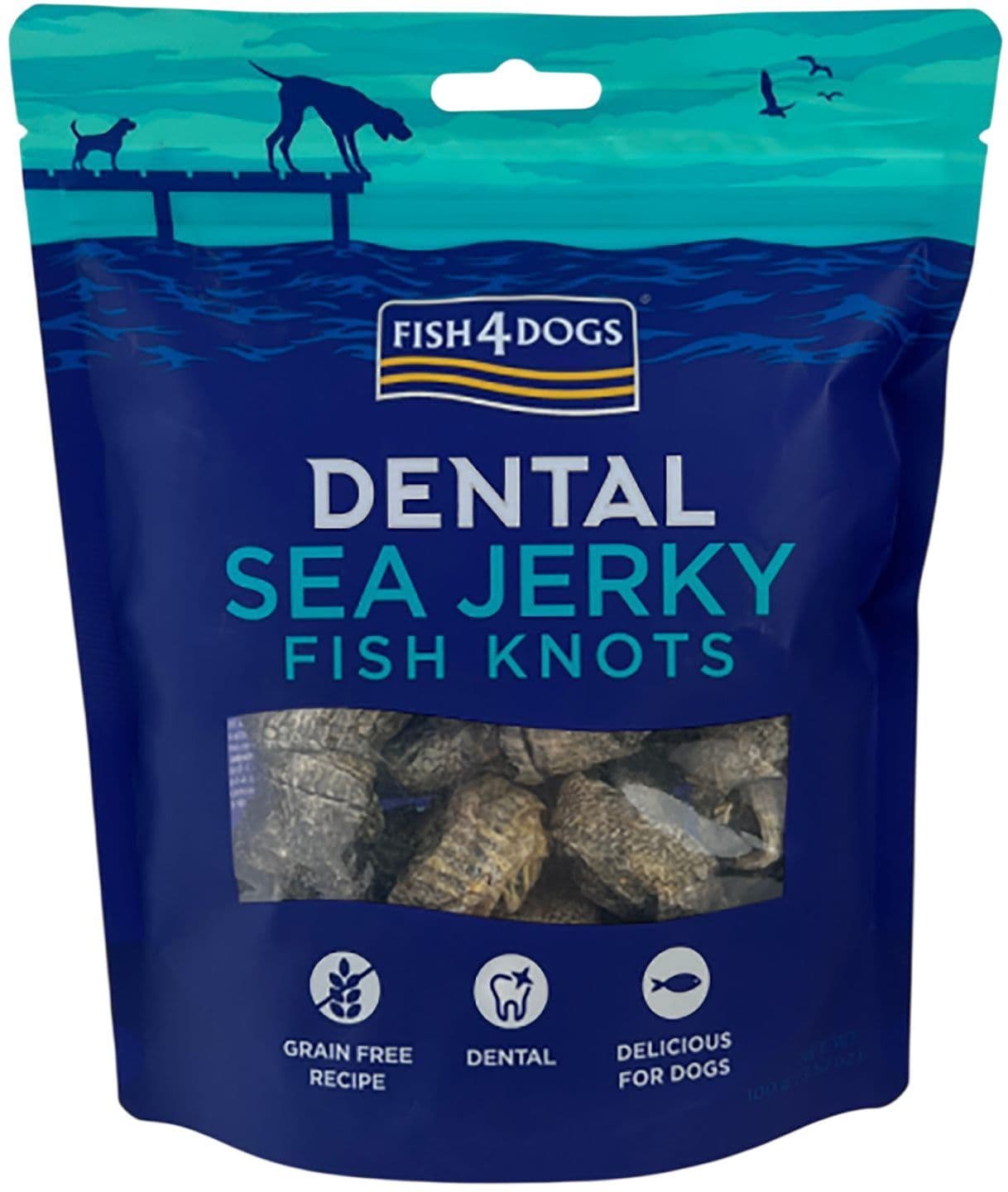 FISH4DOGS Hundesnack Dental Sea Jerky Fish Knots