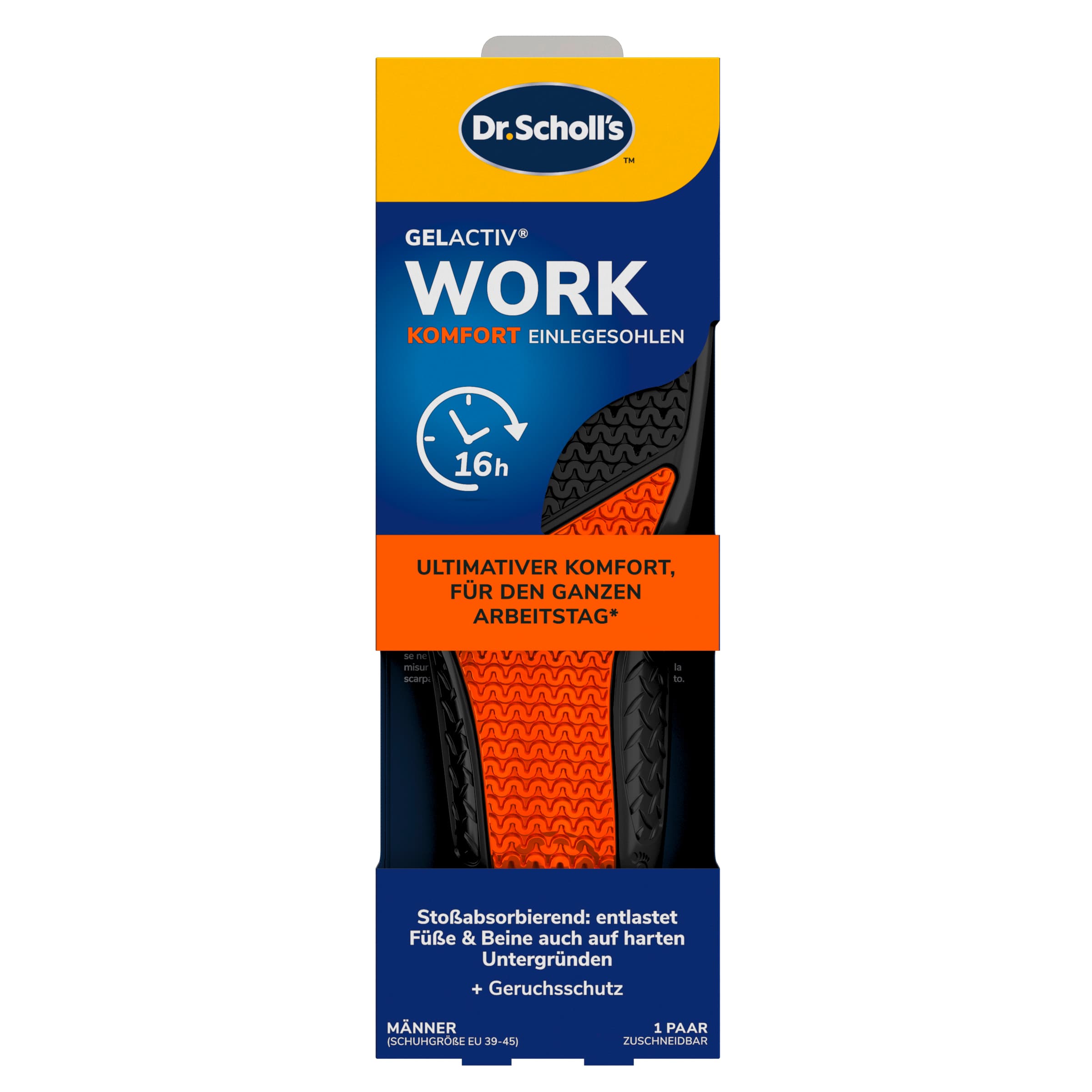 Scholl GelActiv Einlegesohlen WORK Größe L 40-46