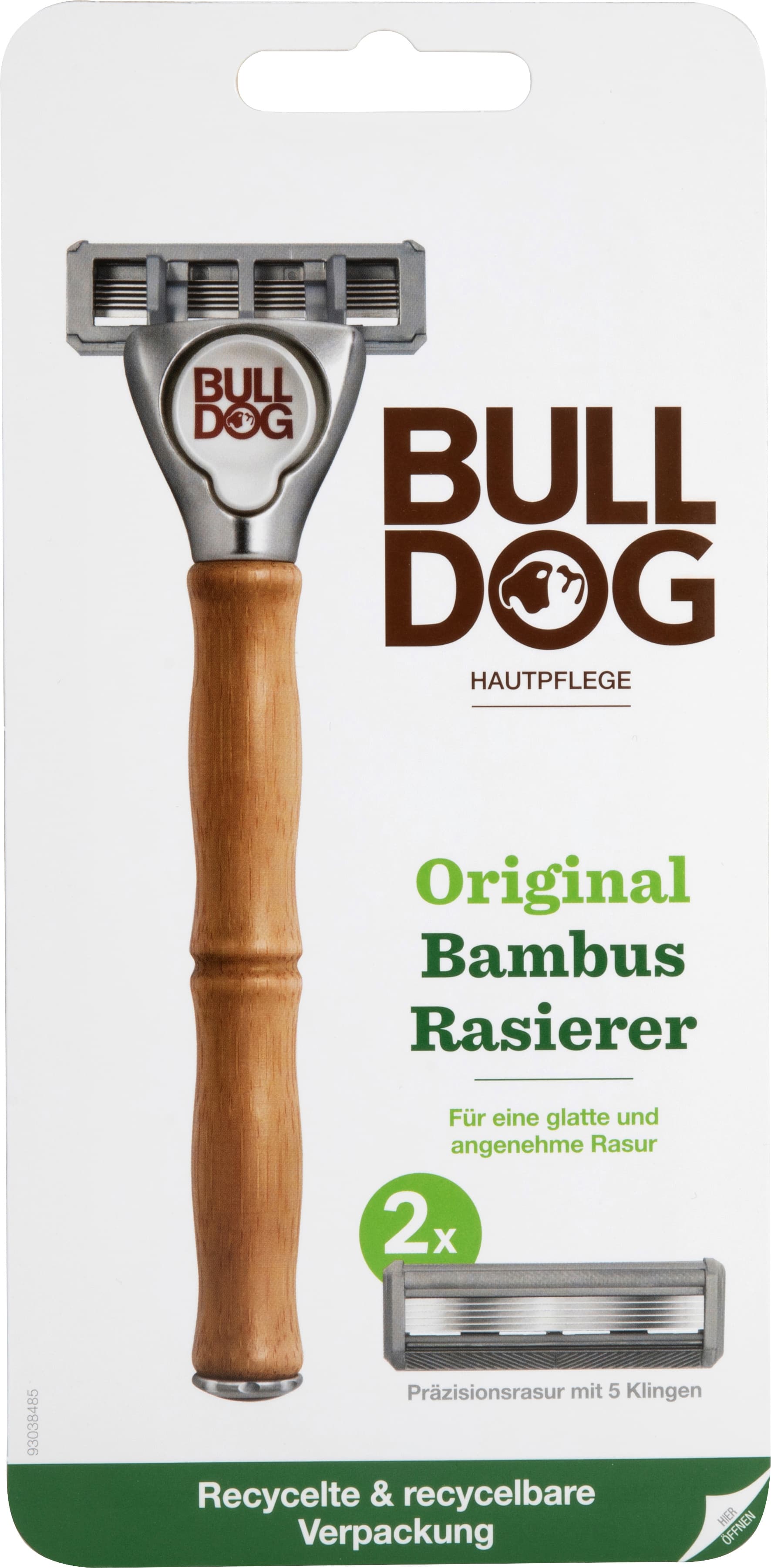 Bulldog Original Bambus Rasierer mit 2 Klingen