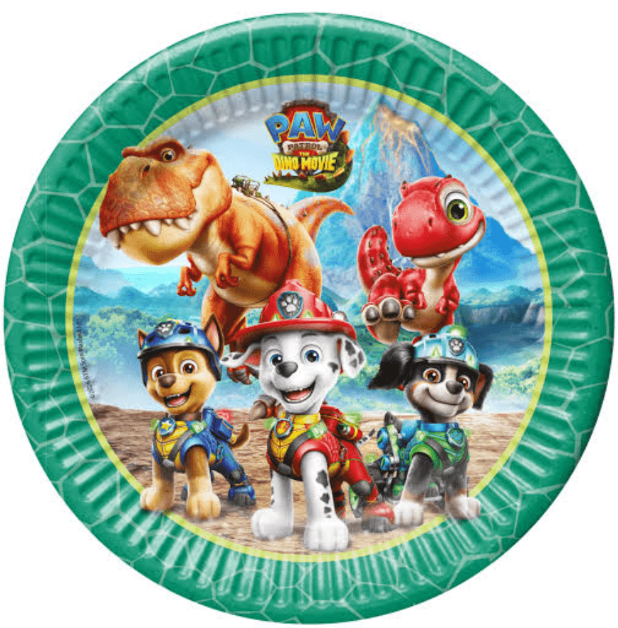 Procos PAW Patrol Dino Movie Pappteller 23 cm, 8 Stück