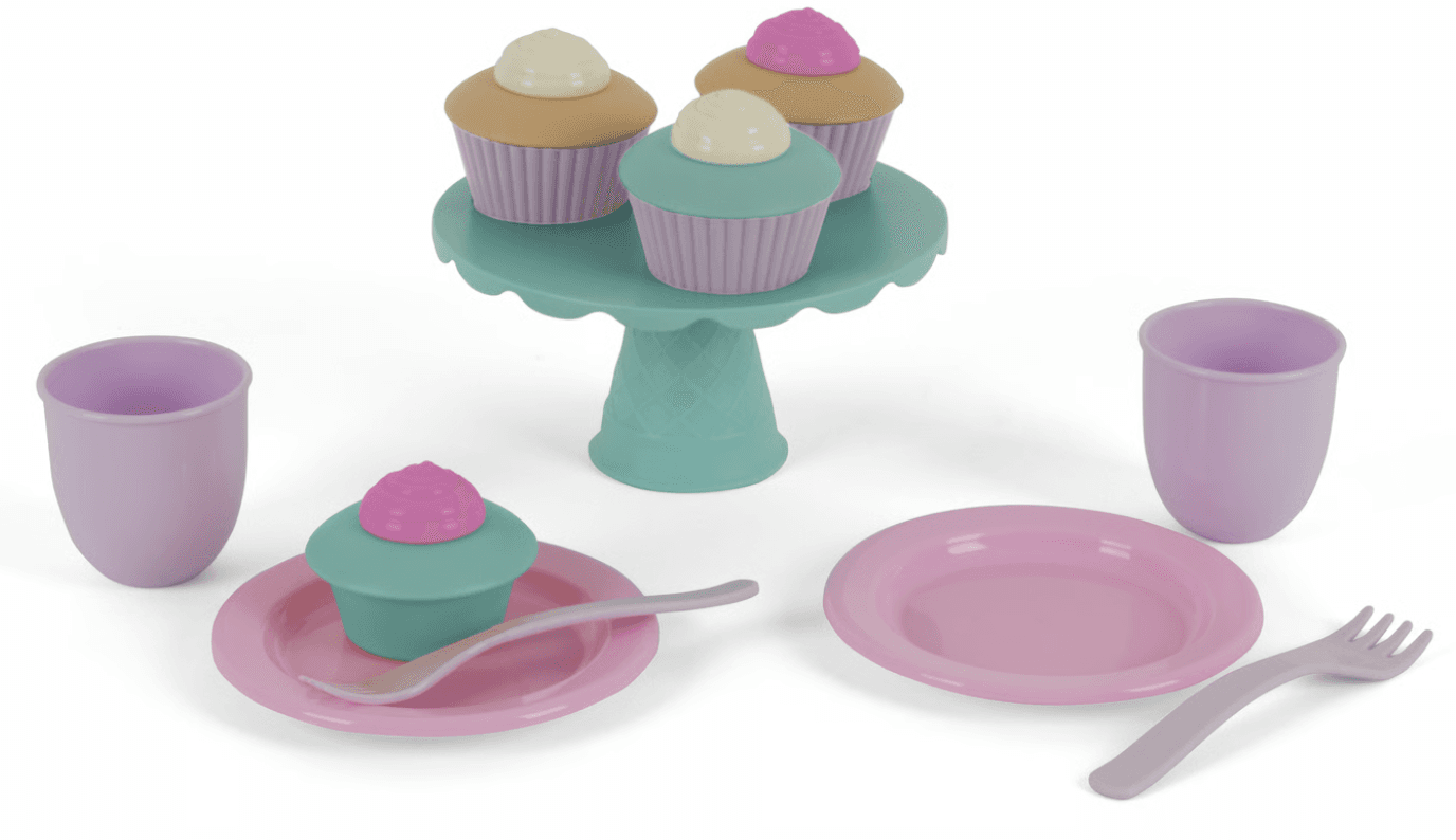 dantoy - Fairytale Cupcake Set 17-teilig – Spielgeschirr mit Cupcakes und Tortenplatte