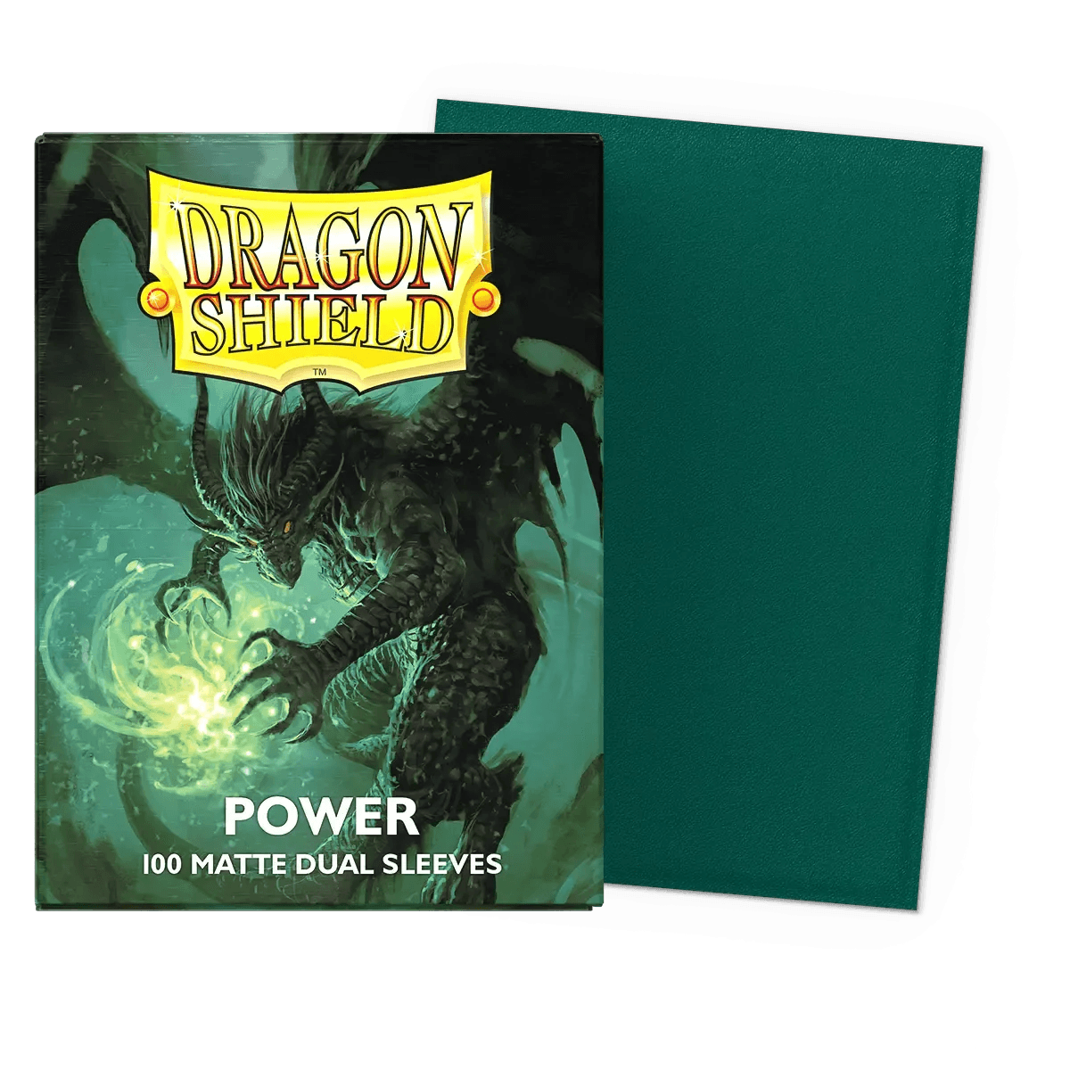 Dragon Shield Dual Matte Power Kartenhüllen Metallic Green 100 Stück