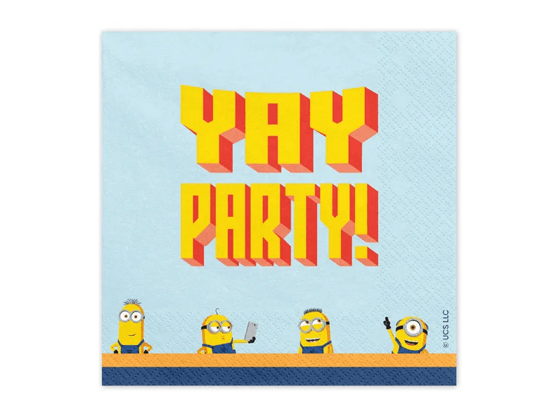 Servietten Minions, 33x33 cm 20 Stk.