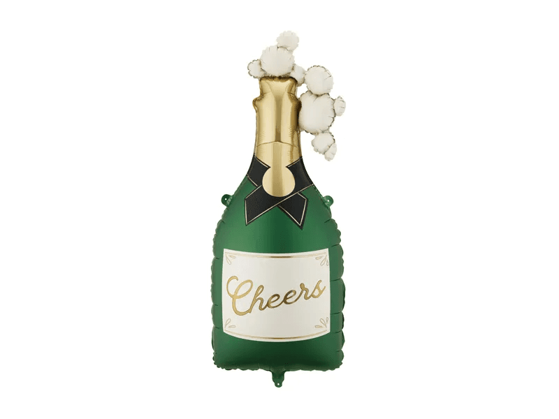 Folienballon Champagne, 34x93 cm, dunkelgrün