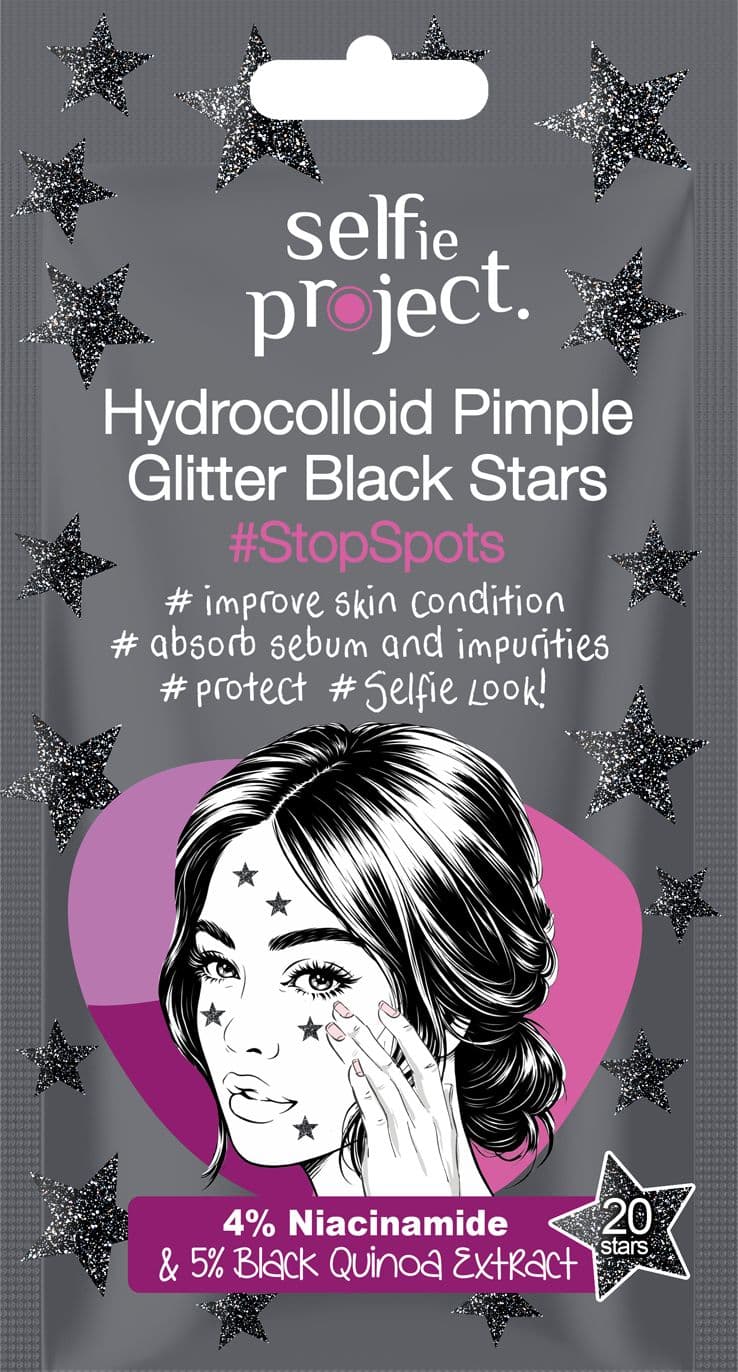 Selfie Project Hydrocolloid Pimple Glitter Black Stars