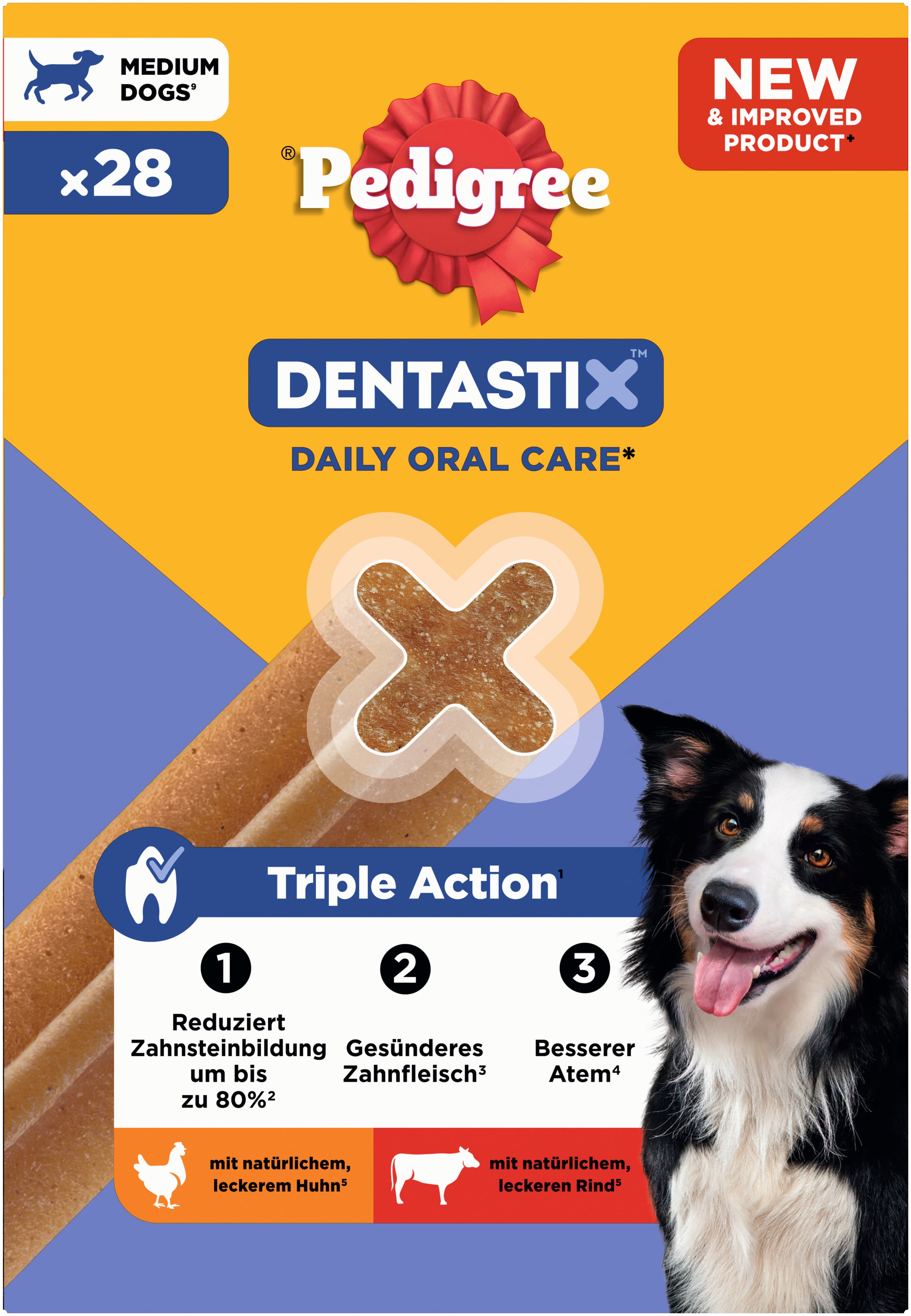 Paquete múltiple de Cartón de cuidado bucal diario PEDIGREE® DENTASTIX™