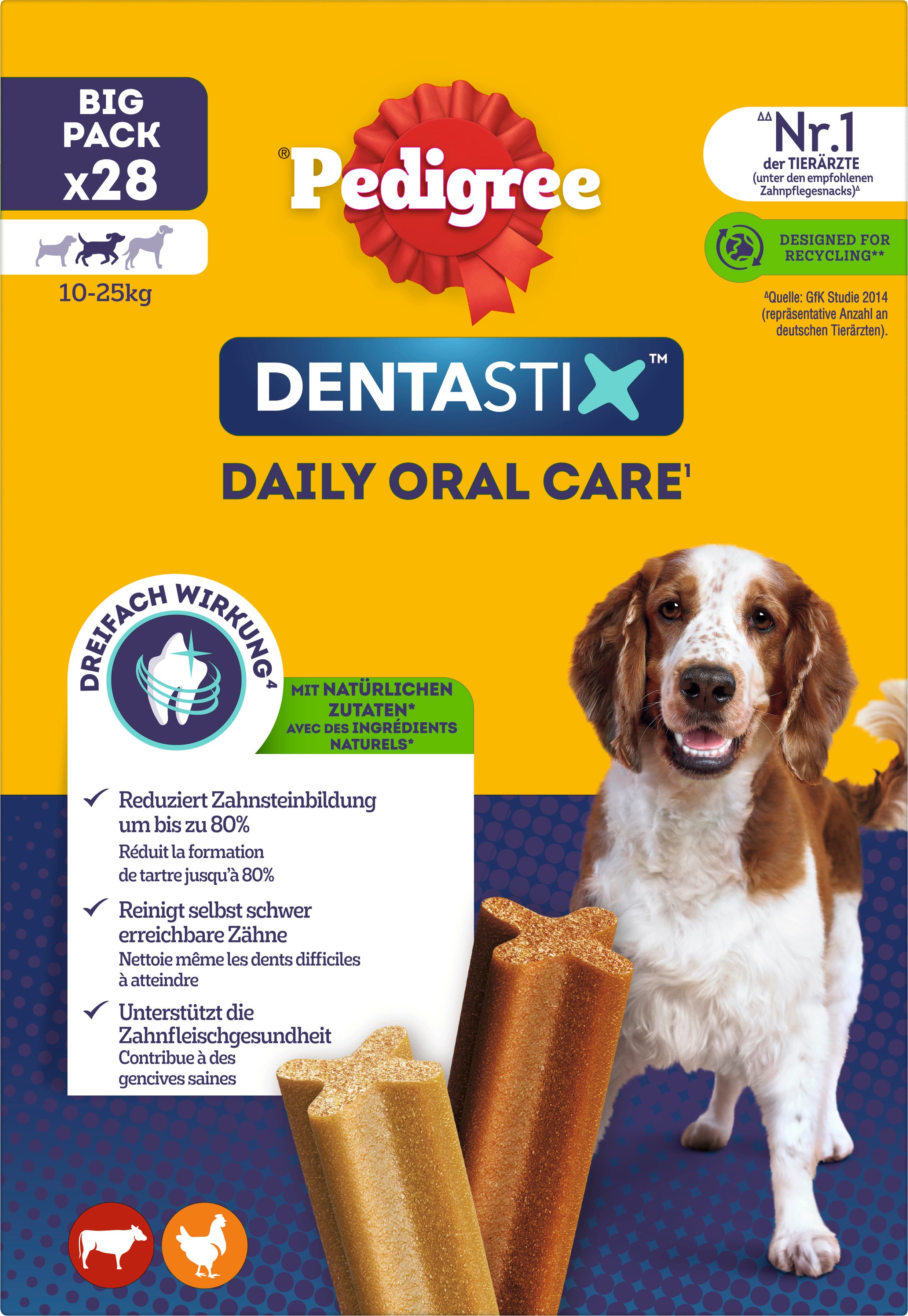 Paquete múltiple de Cartón de cuidado bucal diario PEDIGREE® DENTASTIX™