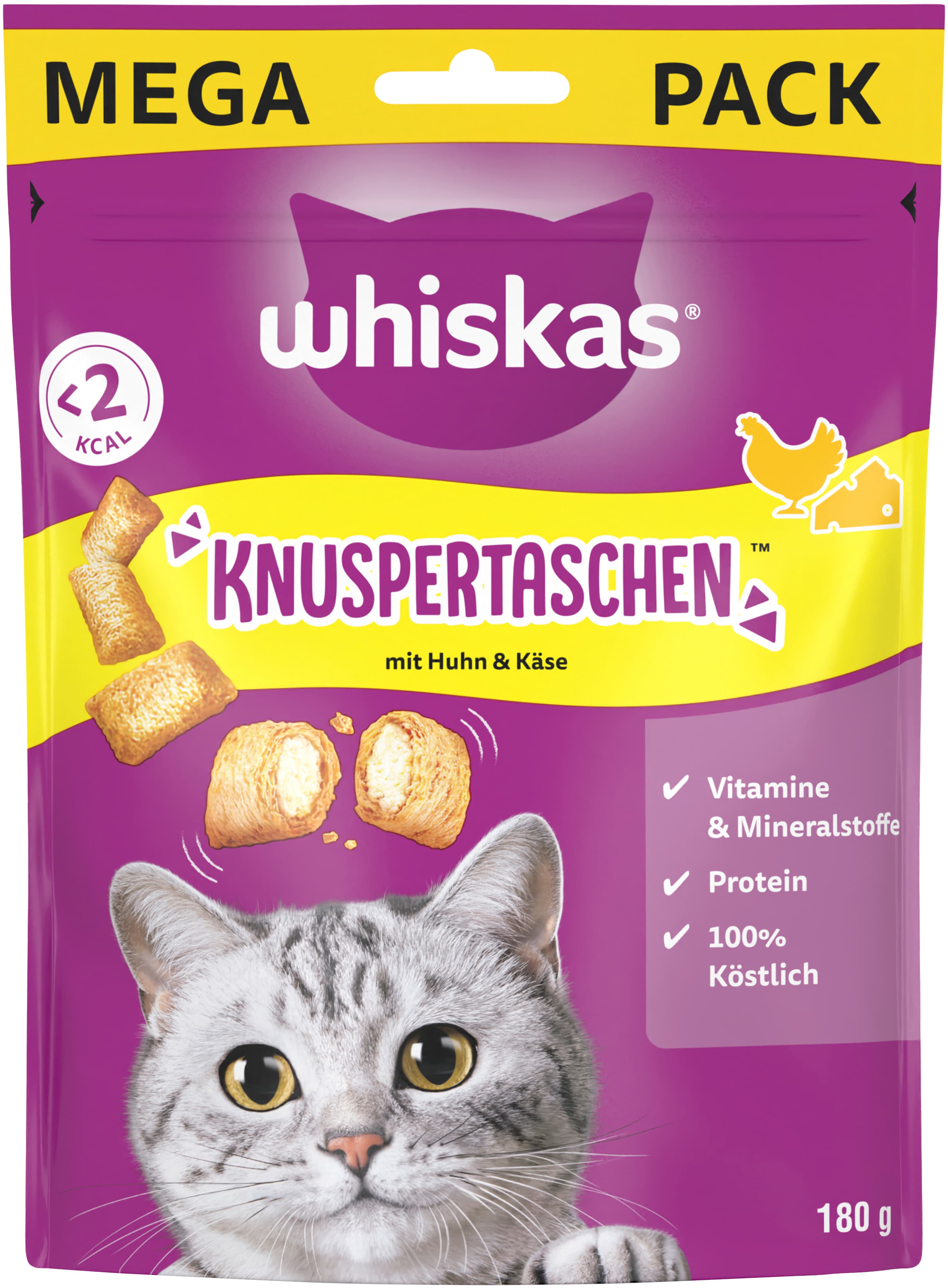 Whiskas® Knuspertaschen™ Beutel mit Huhn und Käse