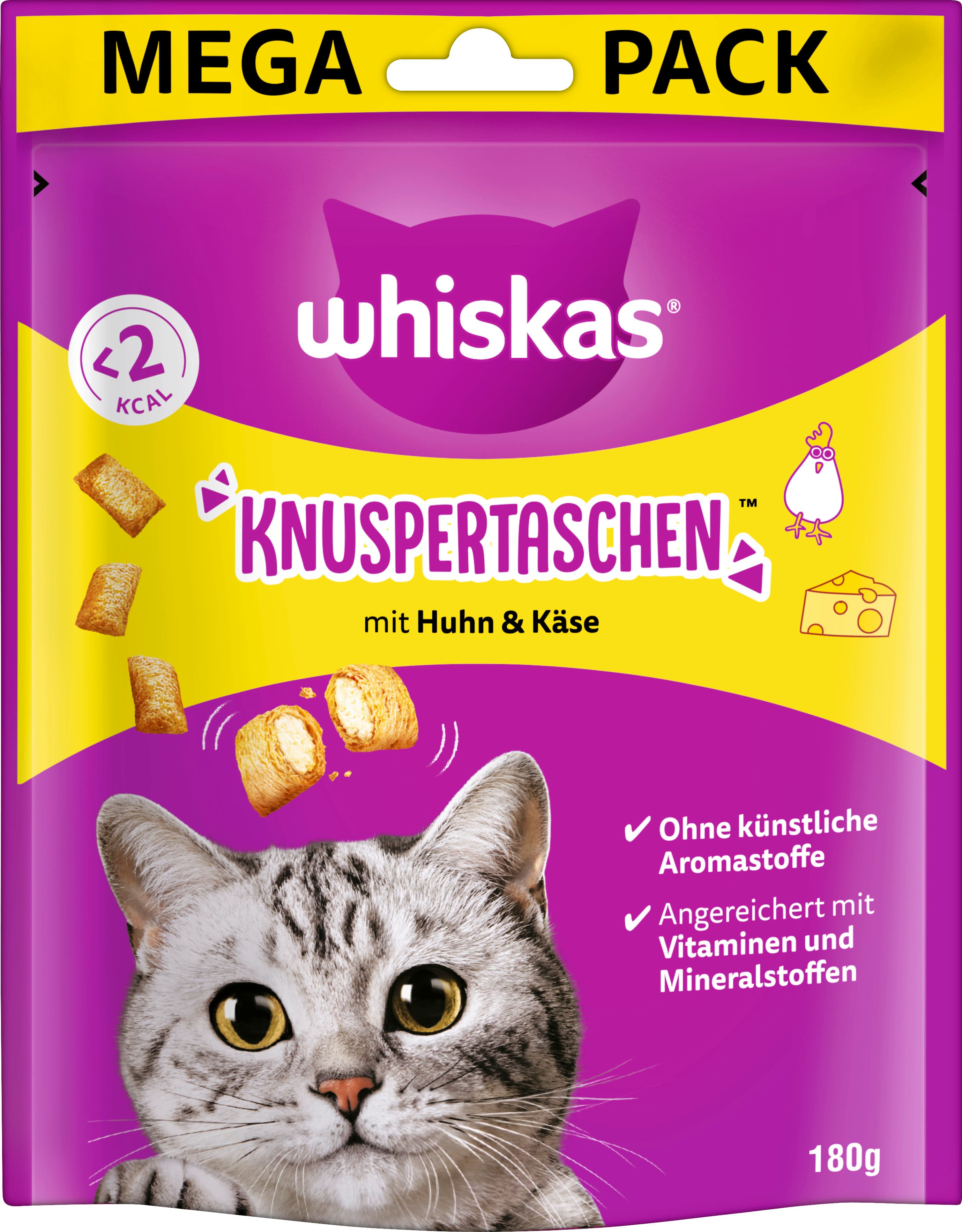 Whiskas® Knuspertaschen™ Beutel mit Huhn und Käse