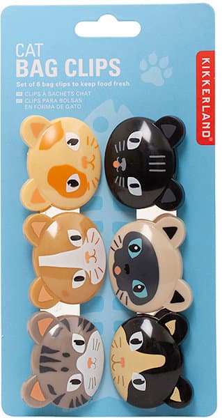 Kikkerland Beutelclips Katzen