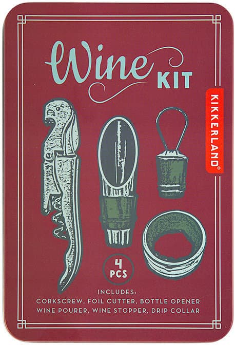 Kikkerland Retro Weinset