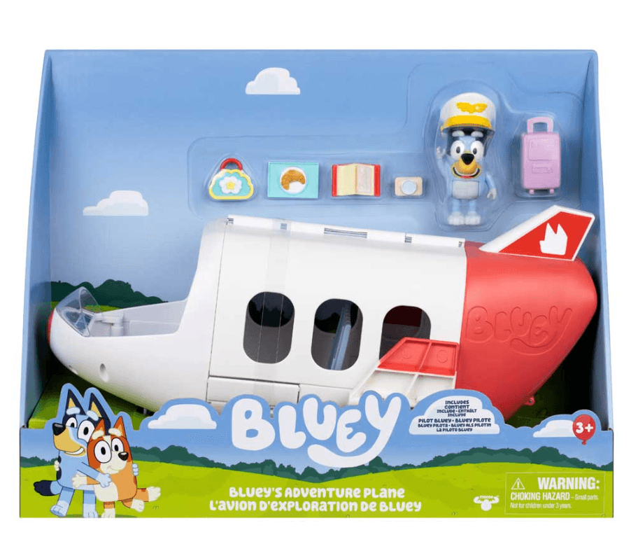 BLUEY S15 Jet Flugzeug – Spielzeugflugzeug mit Figurenfunktion, Kinder Spielset zur TV-Serie Bluey