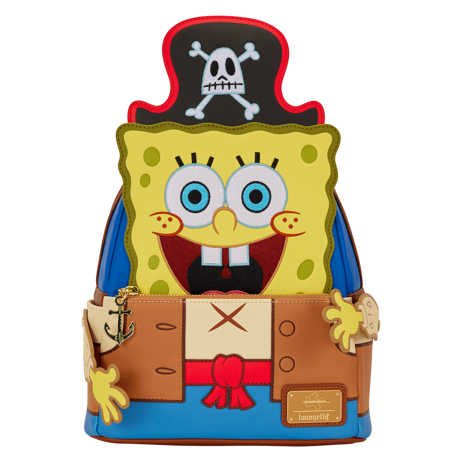 Loungefly SpongeBob Schwammkopf Piratenkostüm Mini-Rucksack