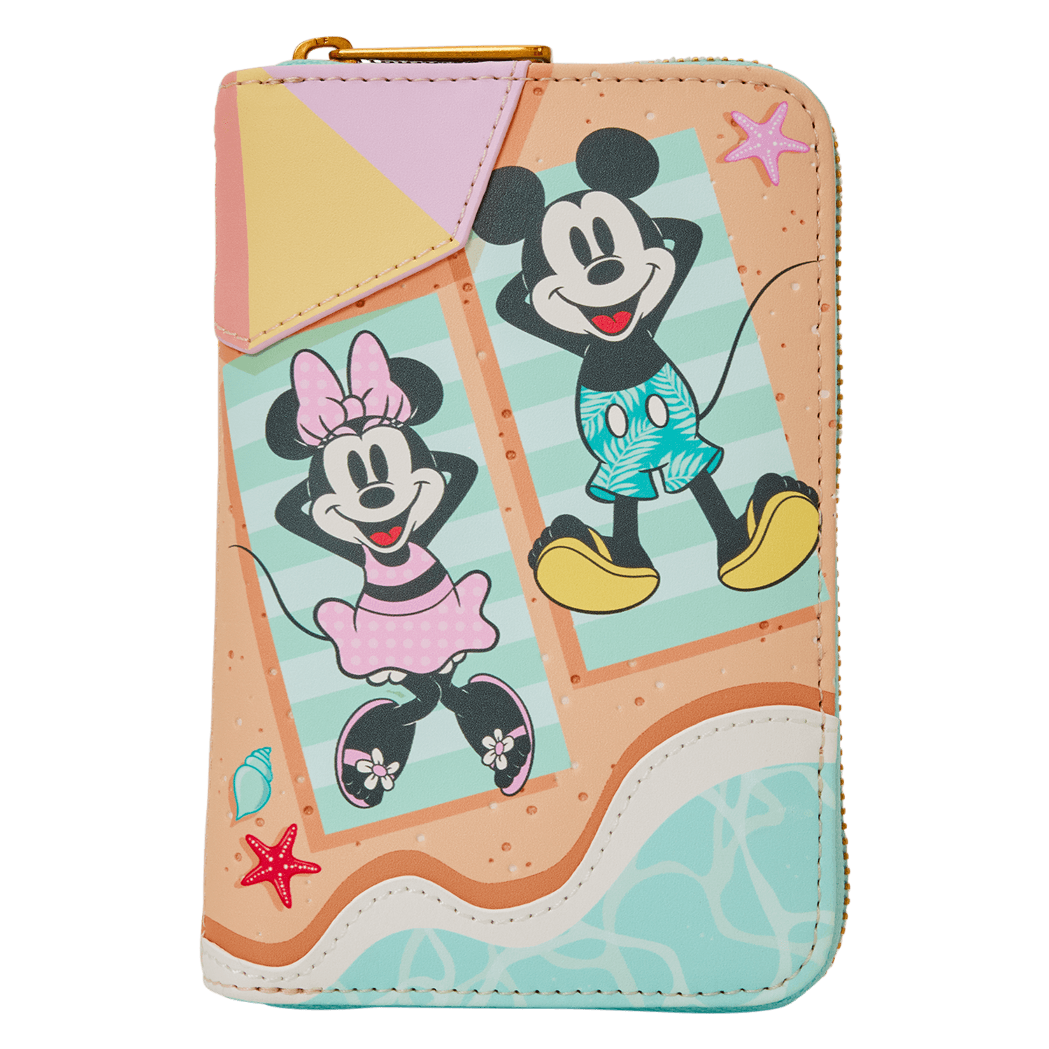 Loungefly Disney Mickey & Minnie Beach Fun Zip Around Wallet