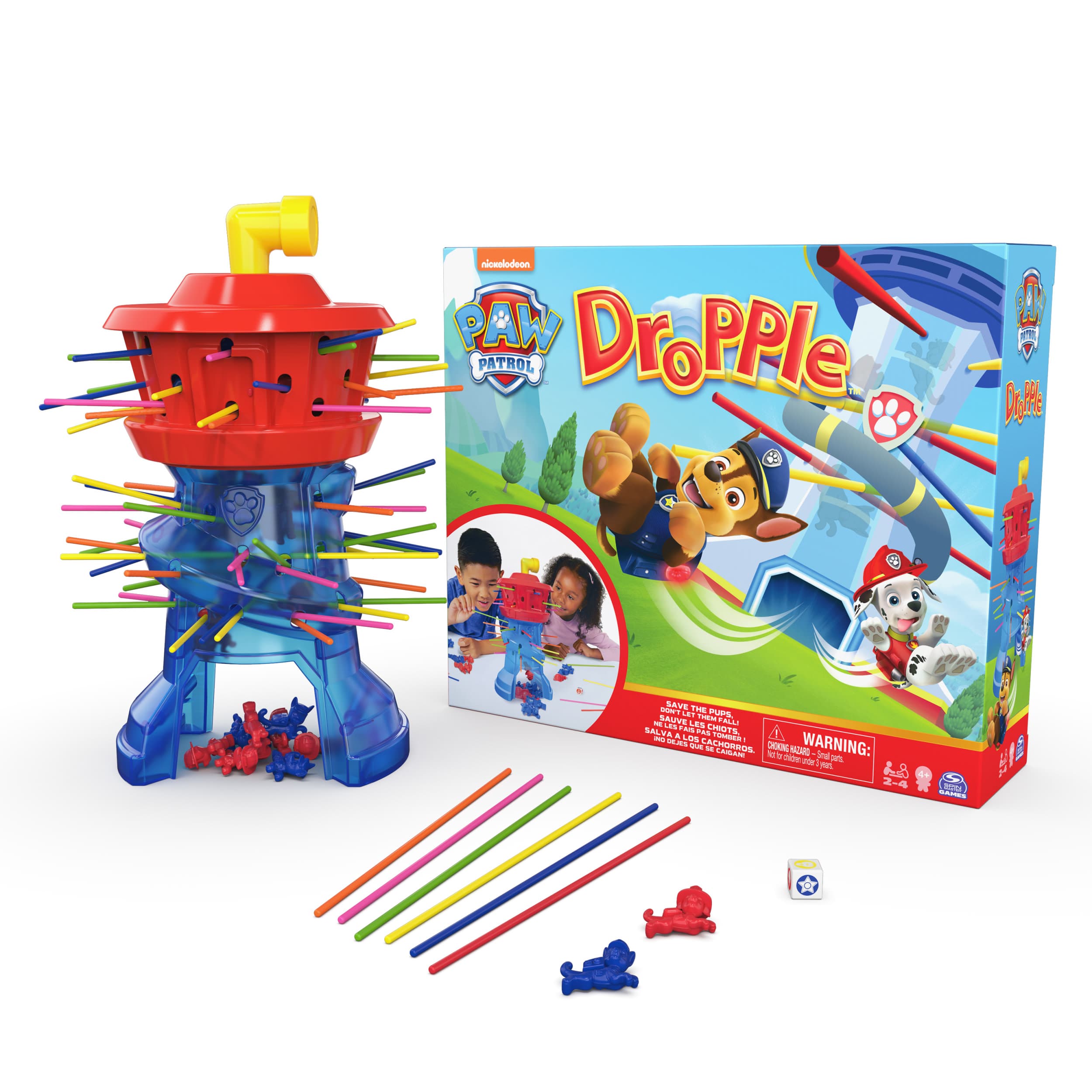 Spin Master Games - PAW Patrol Dropple - spannend-lustiger Spieleklassiker