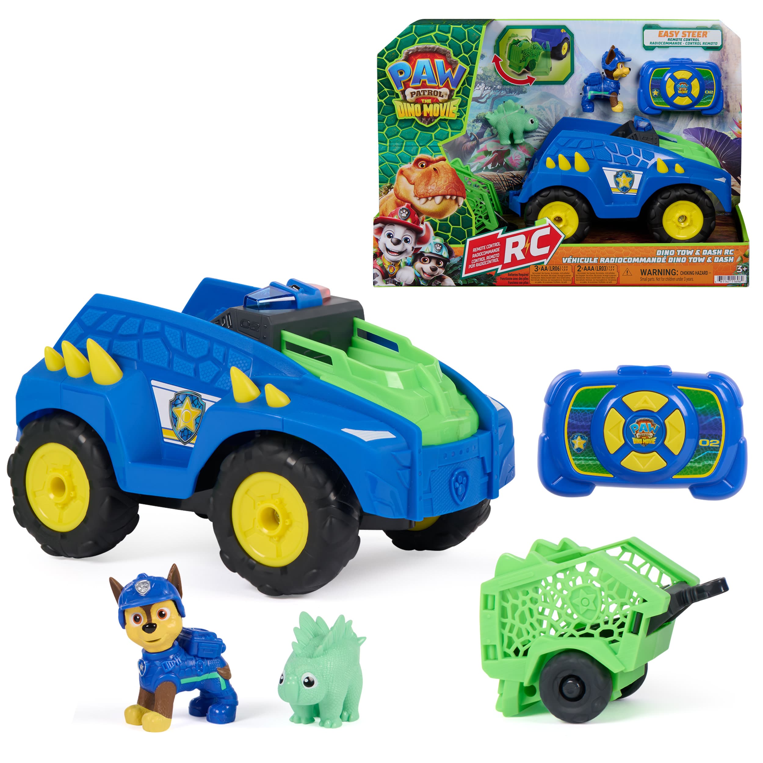 PAW Patrol: Der Dino Film, Chase' ferngesteuertes Dino Rettungs-Fahrzeug, RC Cruiser