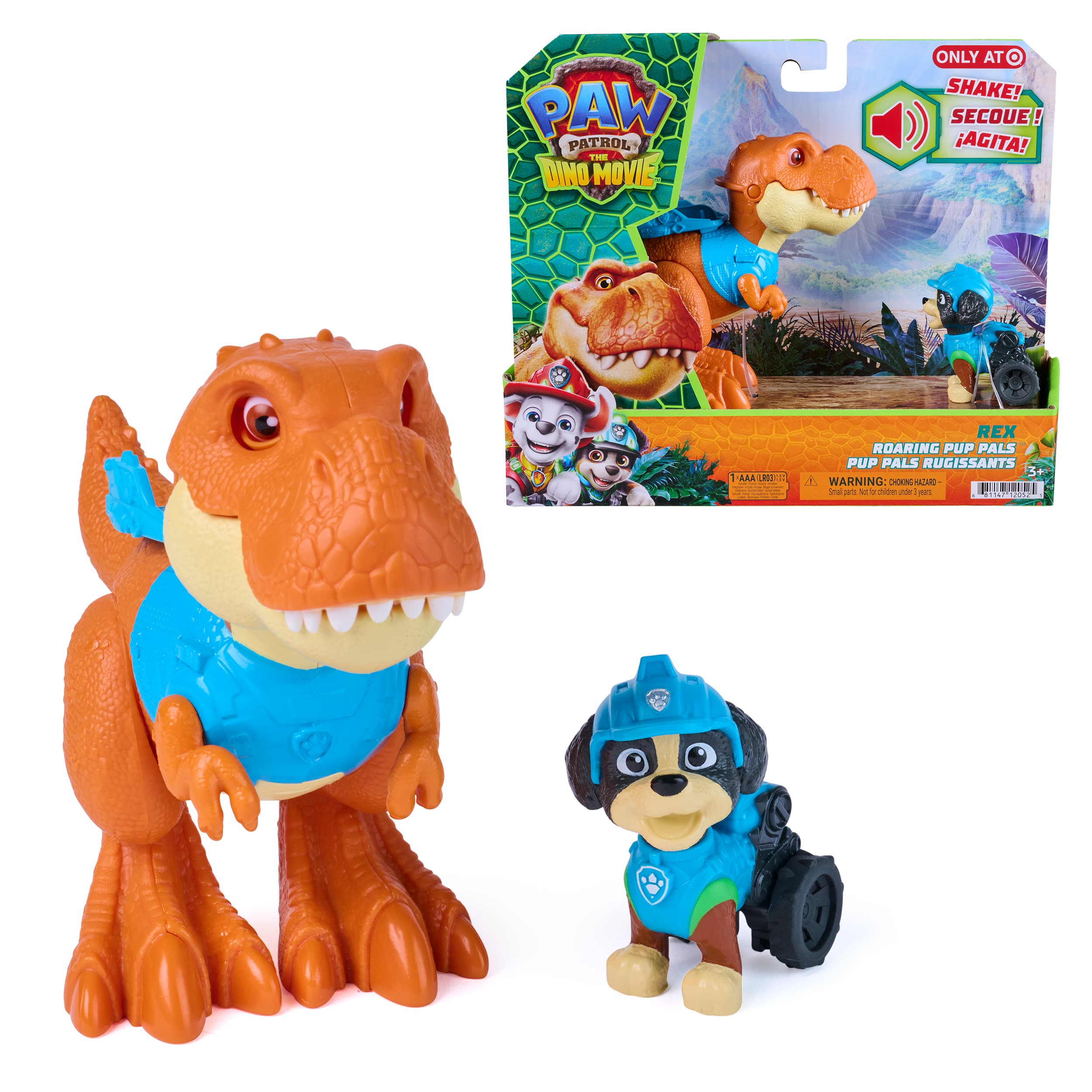 PAW Patrol: Der Dino Film, Roaring Pups, Rex-Figur & T-Rex-Dino Timmy