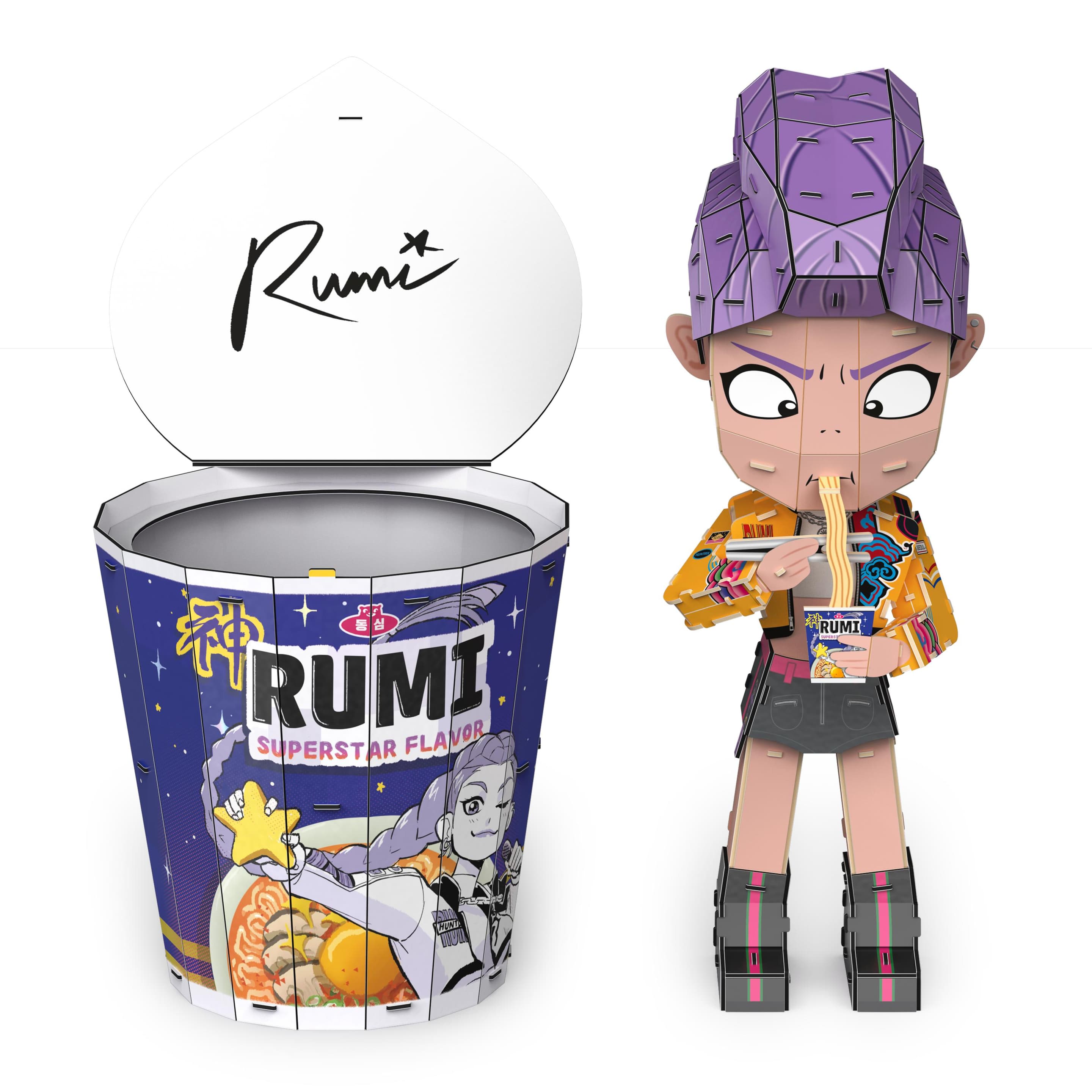 4D Build KPop Demon Hunters Rumi Ramyeon Cup 3D-Puzzle mit 138 Teilen