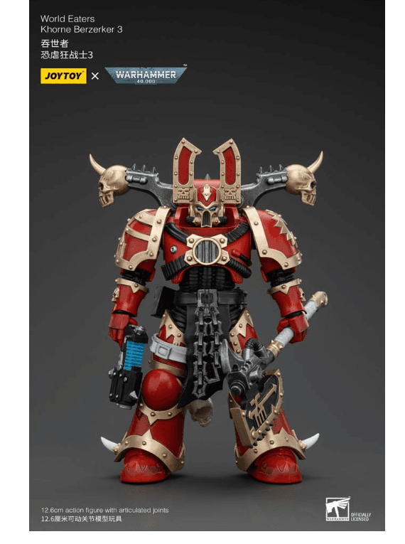JOY TOY Warhammer 40K World Eaters Khorne Berzerker 3 Actionfigur 1/18 13 cm