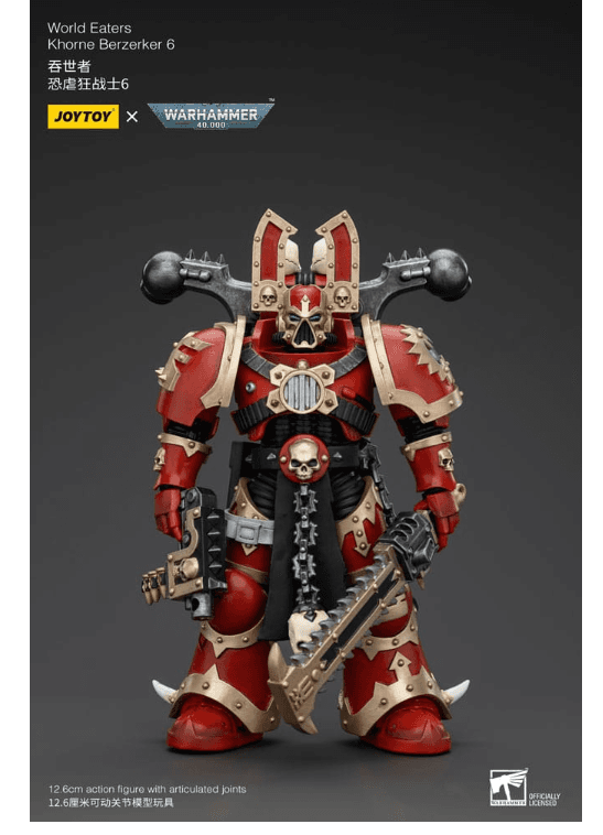 JOY TOY Warhammer 40K World Eaters Khorne Berzerker 6 Actionfigur 1/18 13 cm