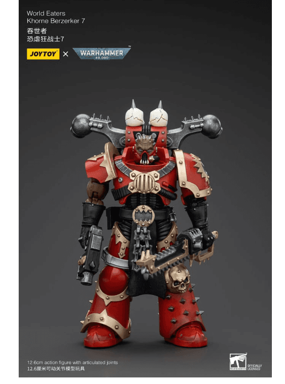 JOY TOY Warhammer 40K World Eaters Khorne Berzerker 7 Actionfigur 1/18 13 cm