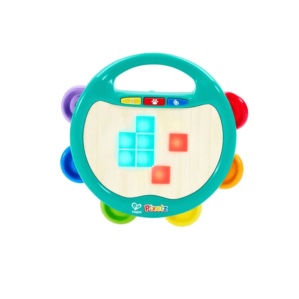 Hape Pixelz Tamburin – interaktives Musikspielzeug mit Licht- und Soundeffekten