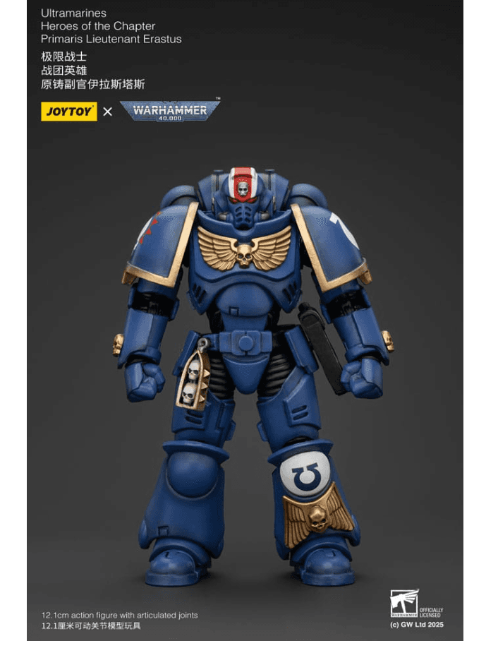 Warhammer 40k Actionfigur 1/18 Ultramarines Heroes of the Chapter Primaris Lieutenant Erastus 20 cm